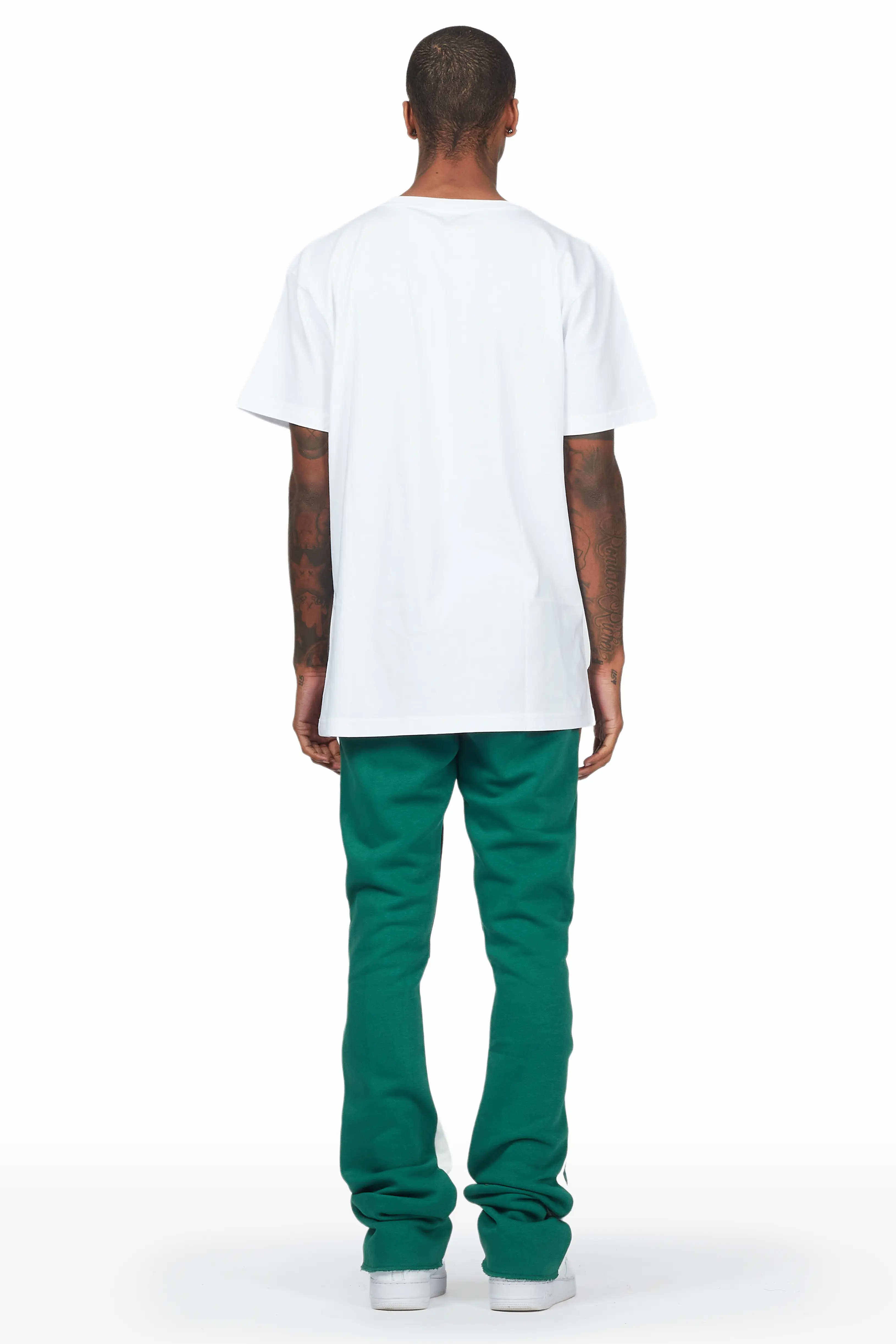 Kalibre White/Green T-Shirt Stacked Flare Track Set - Image 4