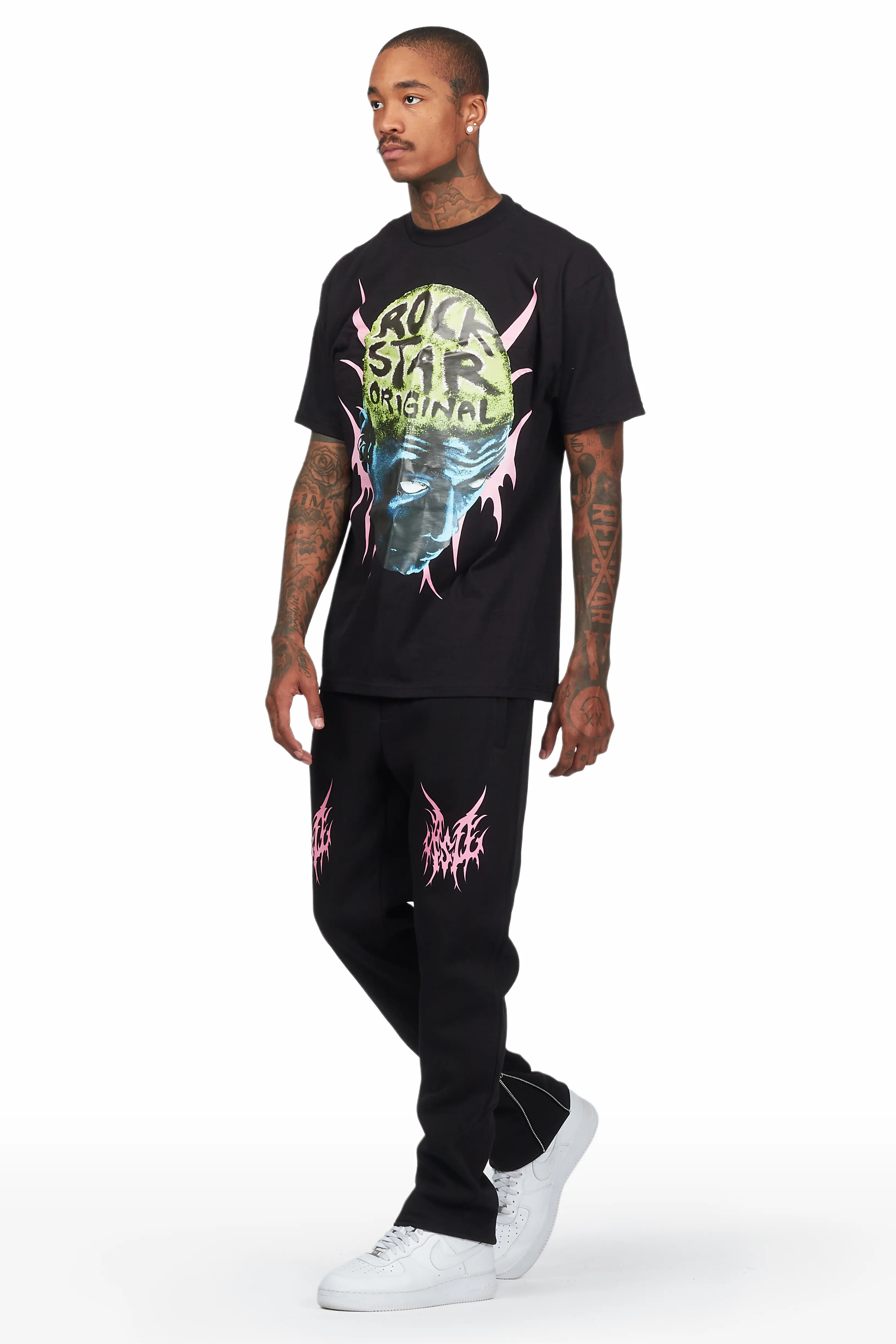 Westy Black T-Shirt Slim Fit Track Set - Image 5