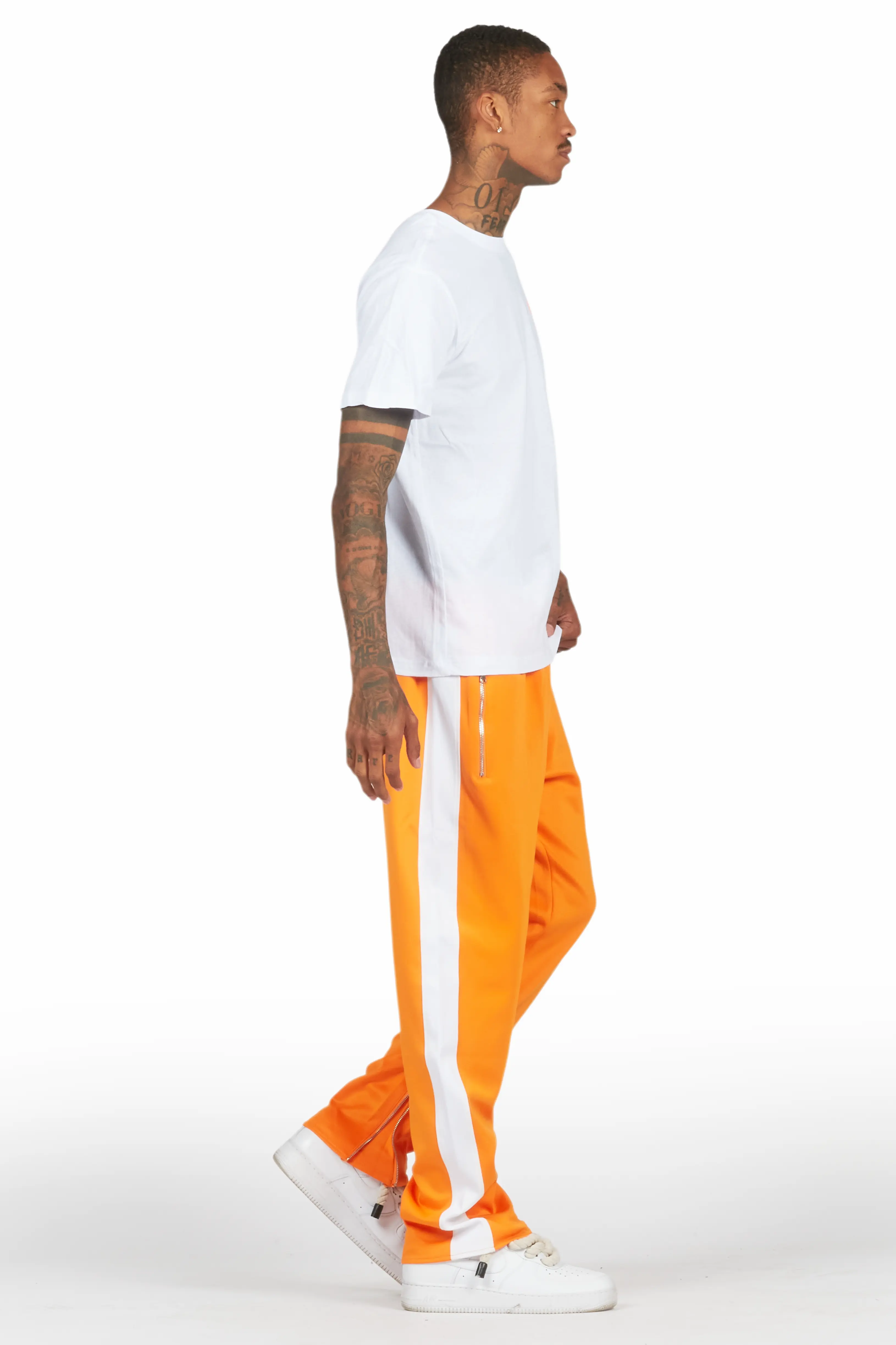 Bard White/Orange T-Shirt/Slim Fit Track Set - Image 3