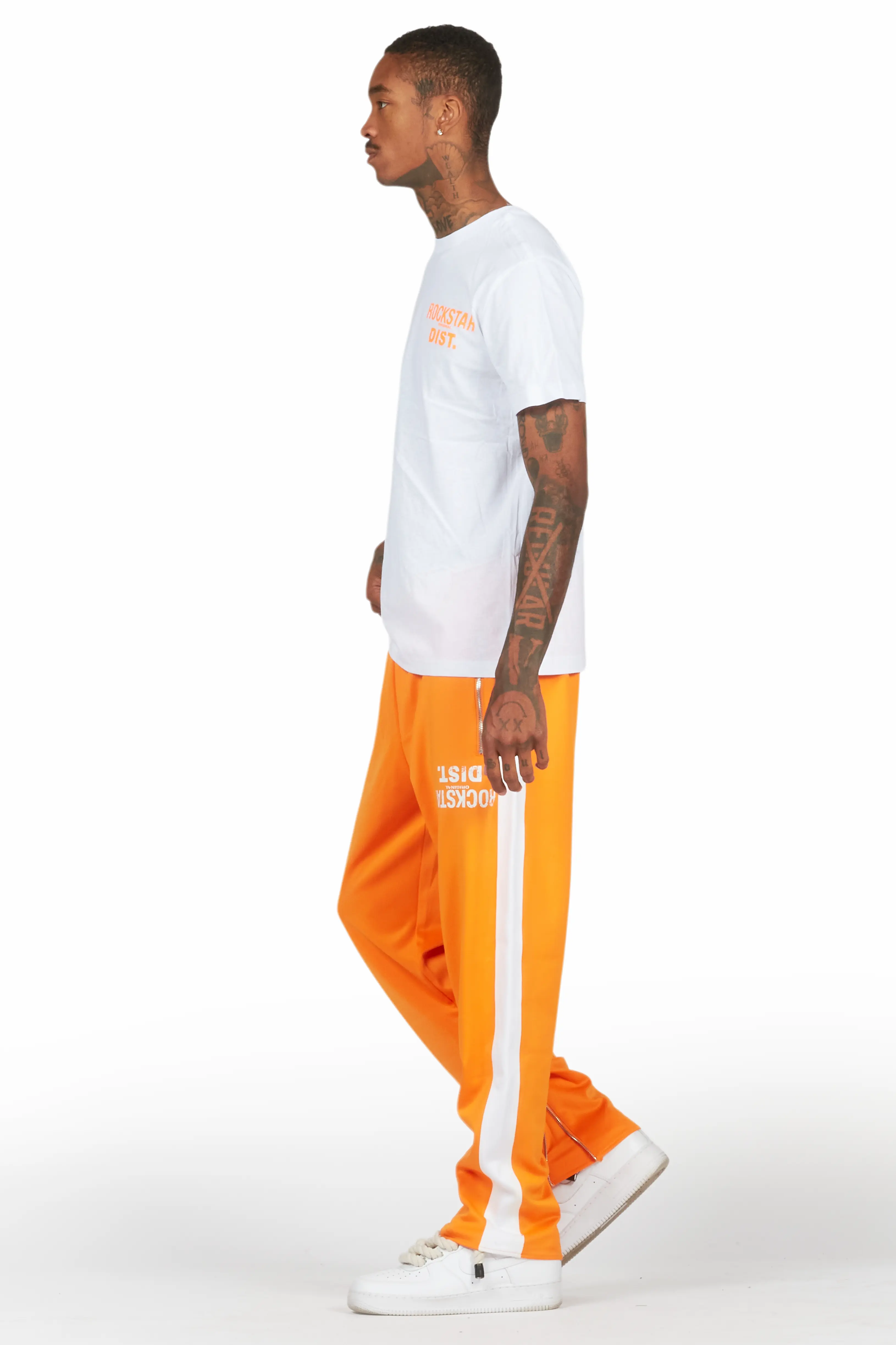 Bard White/Orange T-Shirt/Slim Fit Track Set - Image 5