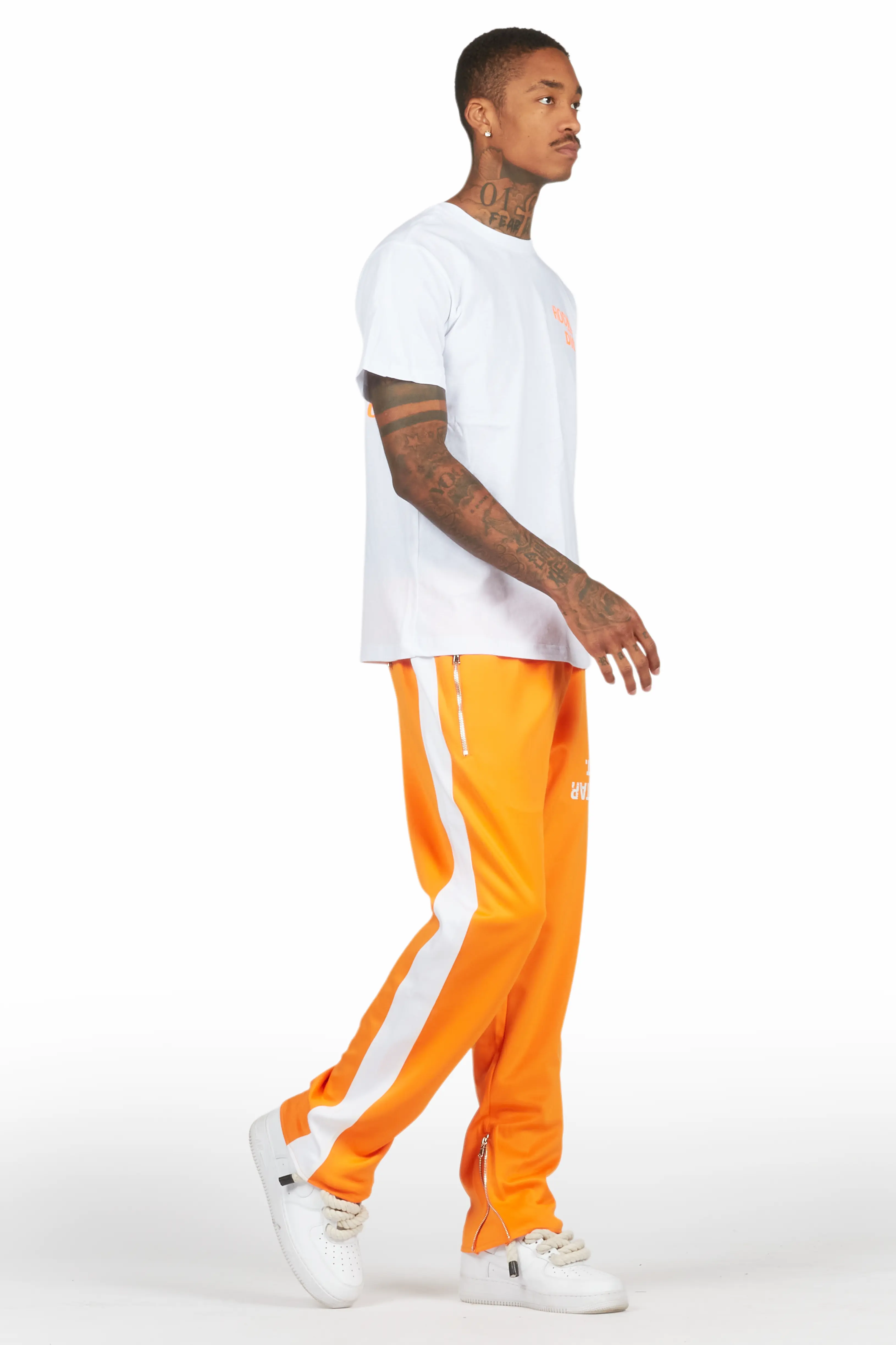 Bard White/Orange T-Shirt/Slim Fit Track Set - Image 7