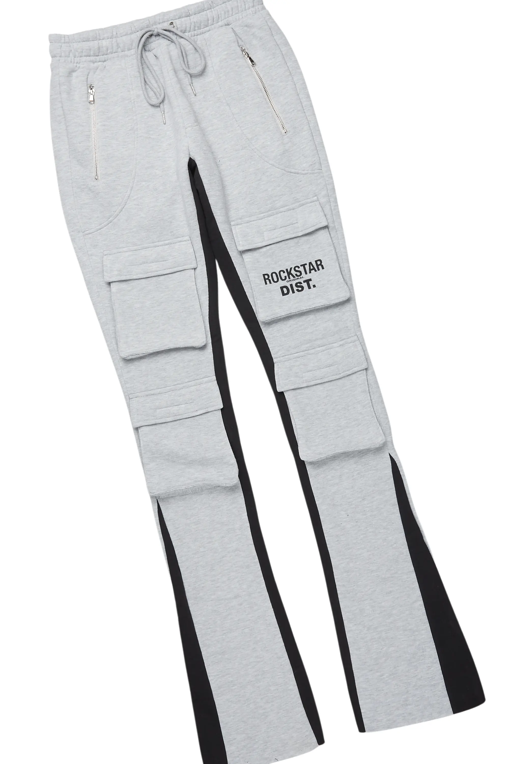 Antoon Heather Grey T-Shirt/Stacked Flare Track Set - Image 8