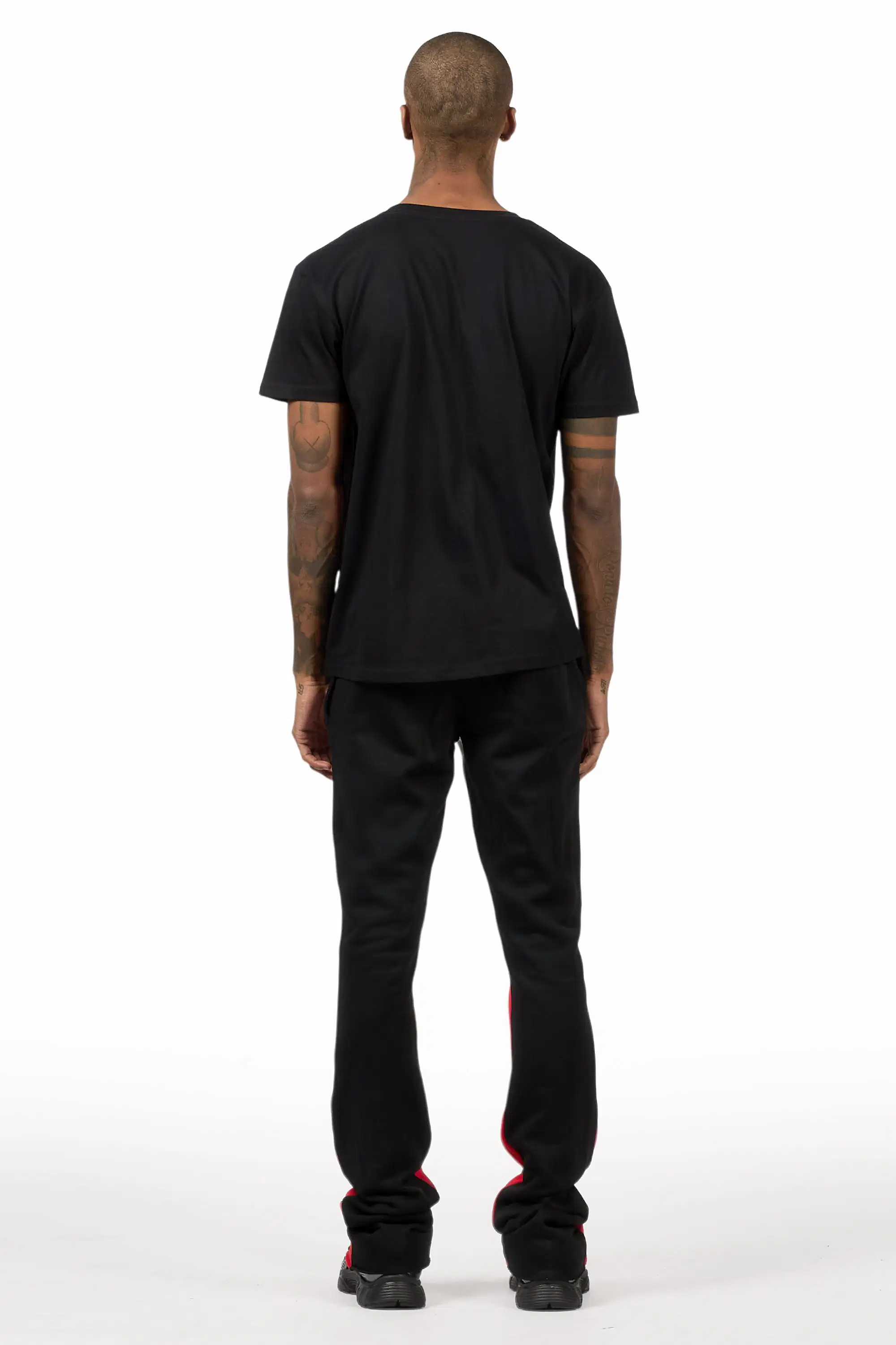Pluton Black/Cream T-Shirt/Relaxed Track Set - Image 7