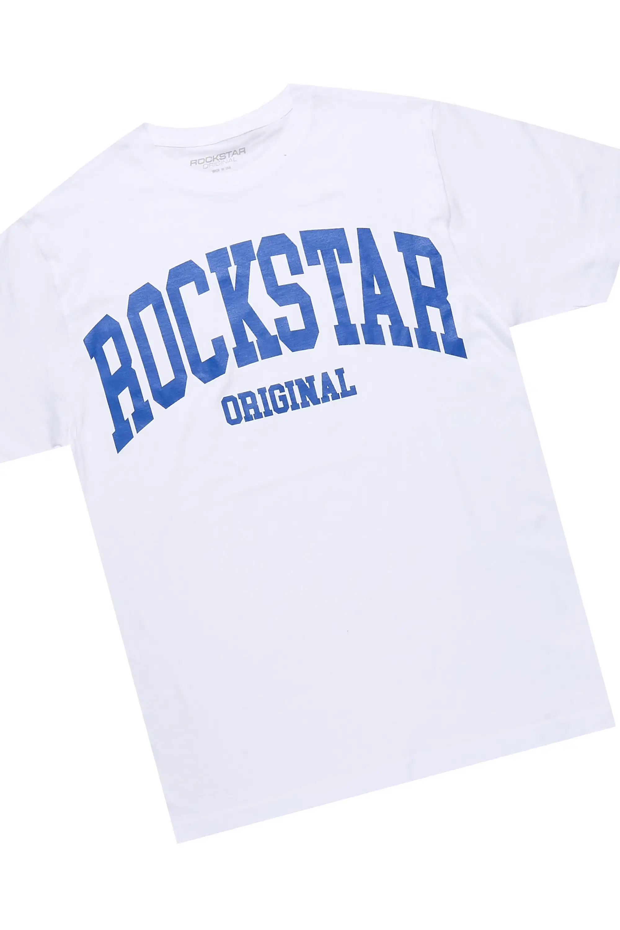 Rayray White/Royal Blue T-Shirt/Relaxed Track Set - Image 2