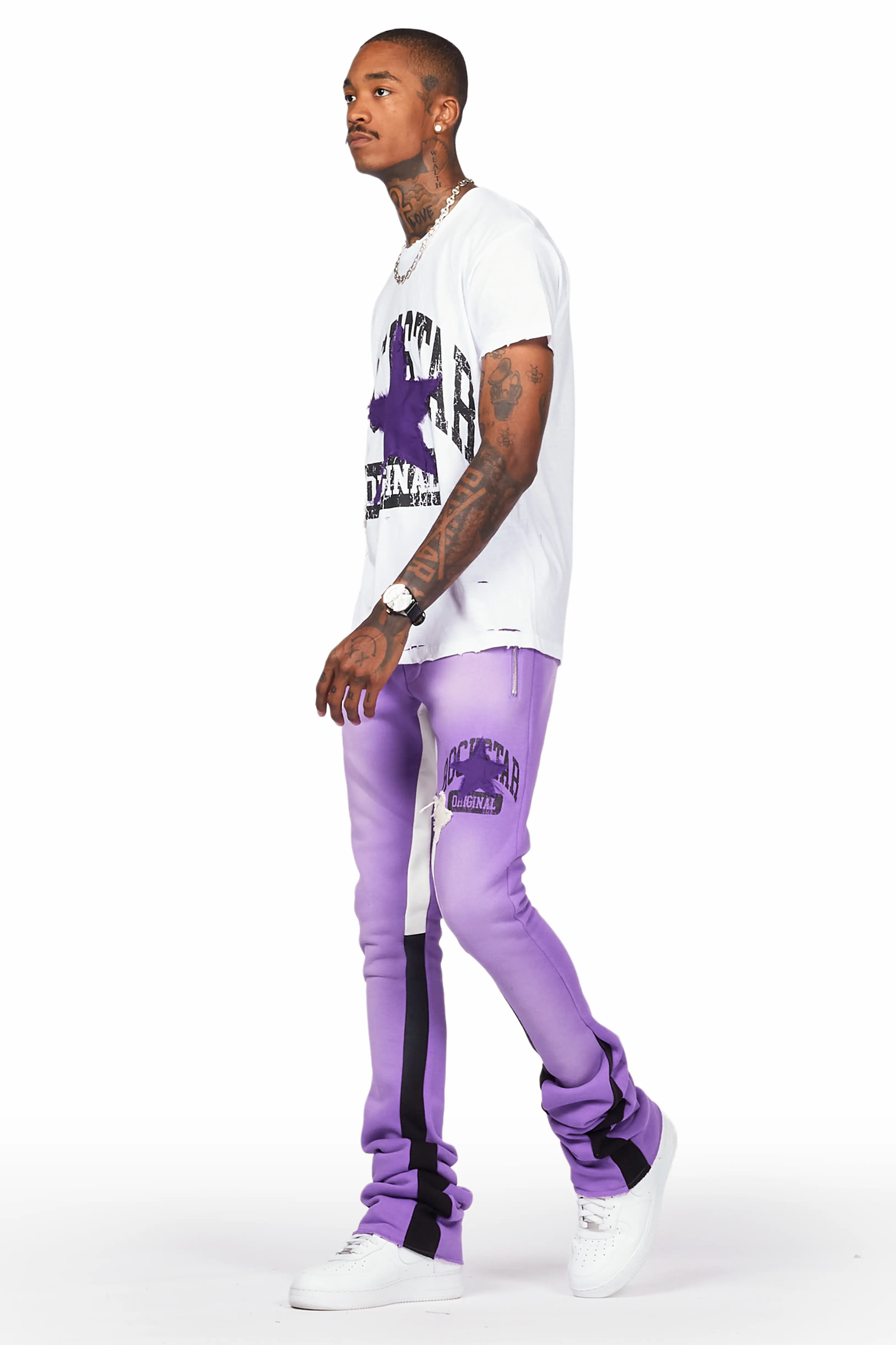Mallor Purple/White T-Shirt/Super Stacked Track Set - Image 6