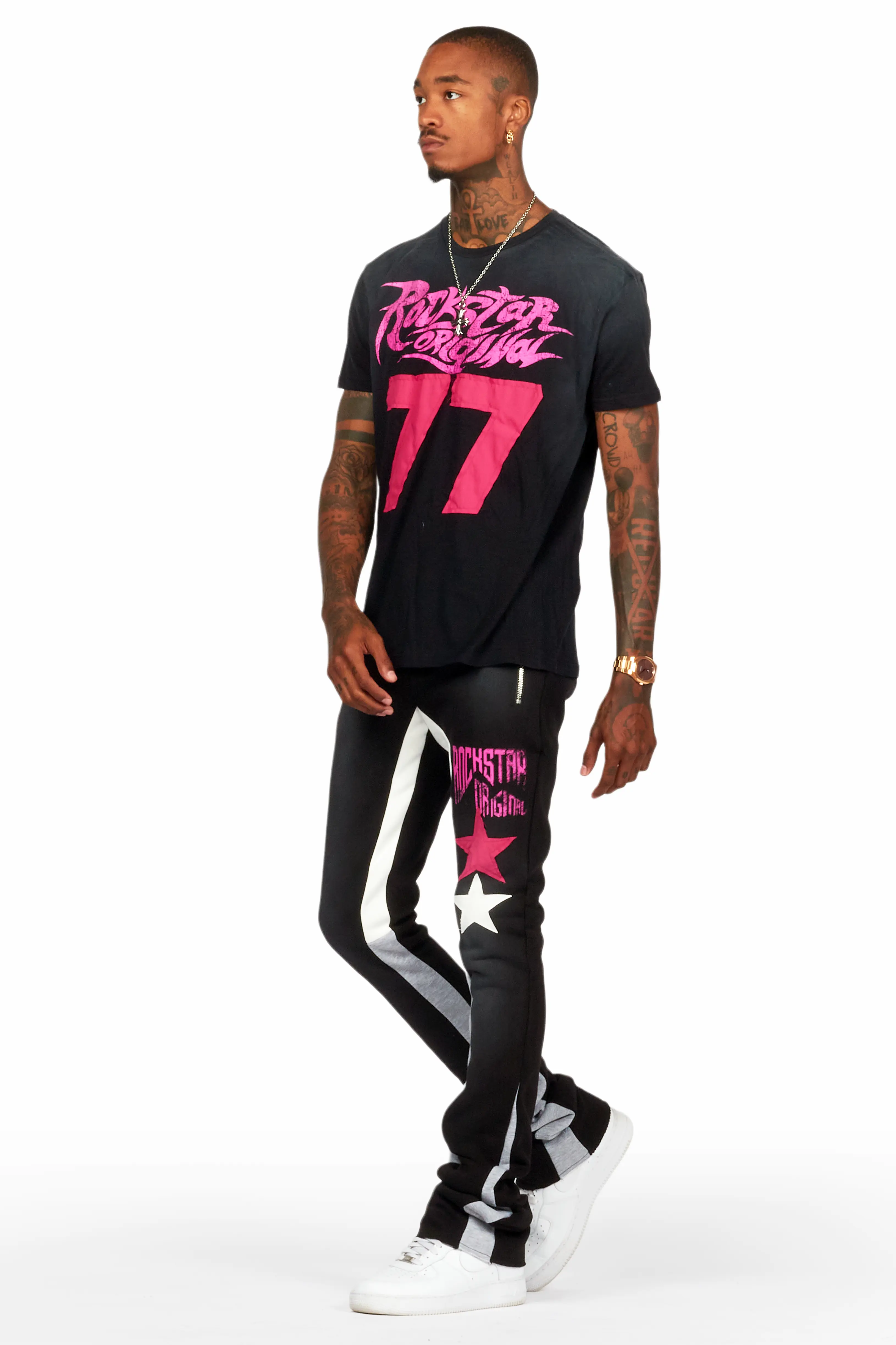 Fone Black T-Shirt/Super Stacked Flare Track Set - Image 5