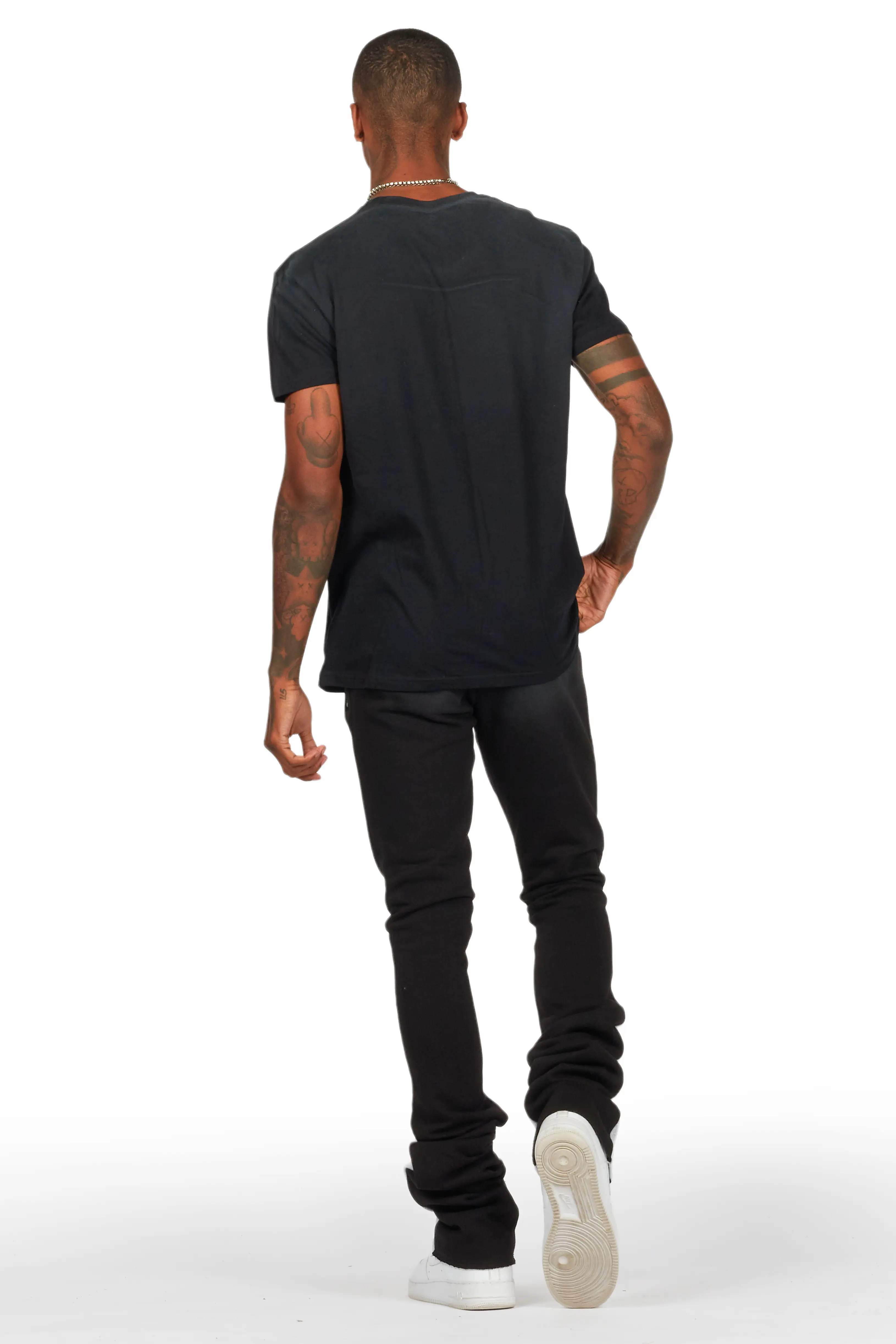 Jaka Black T-Shirt/Super Stacked Flare Track Set - Image 4