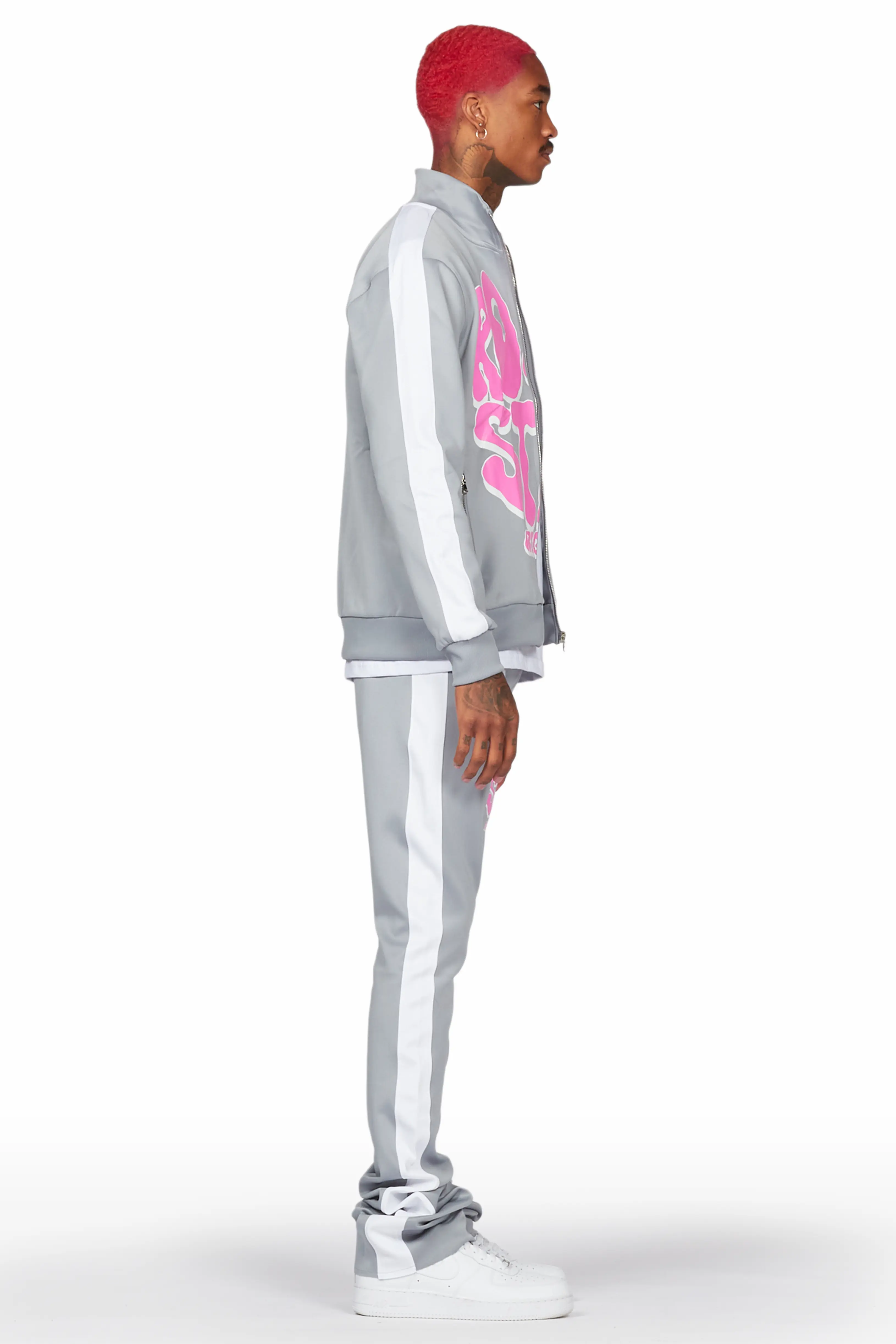 Warblen Grey/Pink Tricot Super Stacked Track Set - Image 4