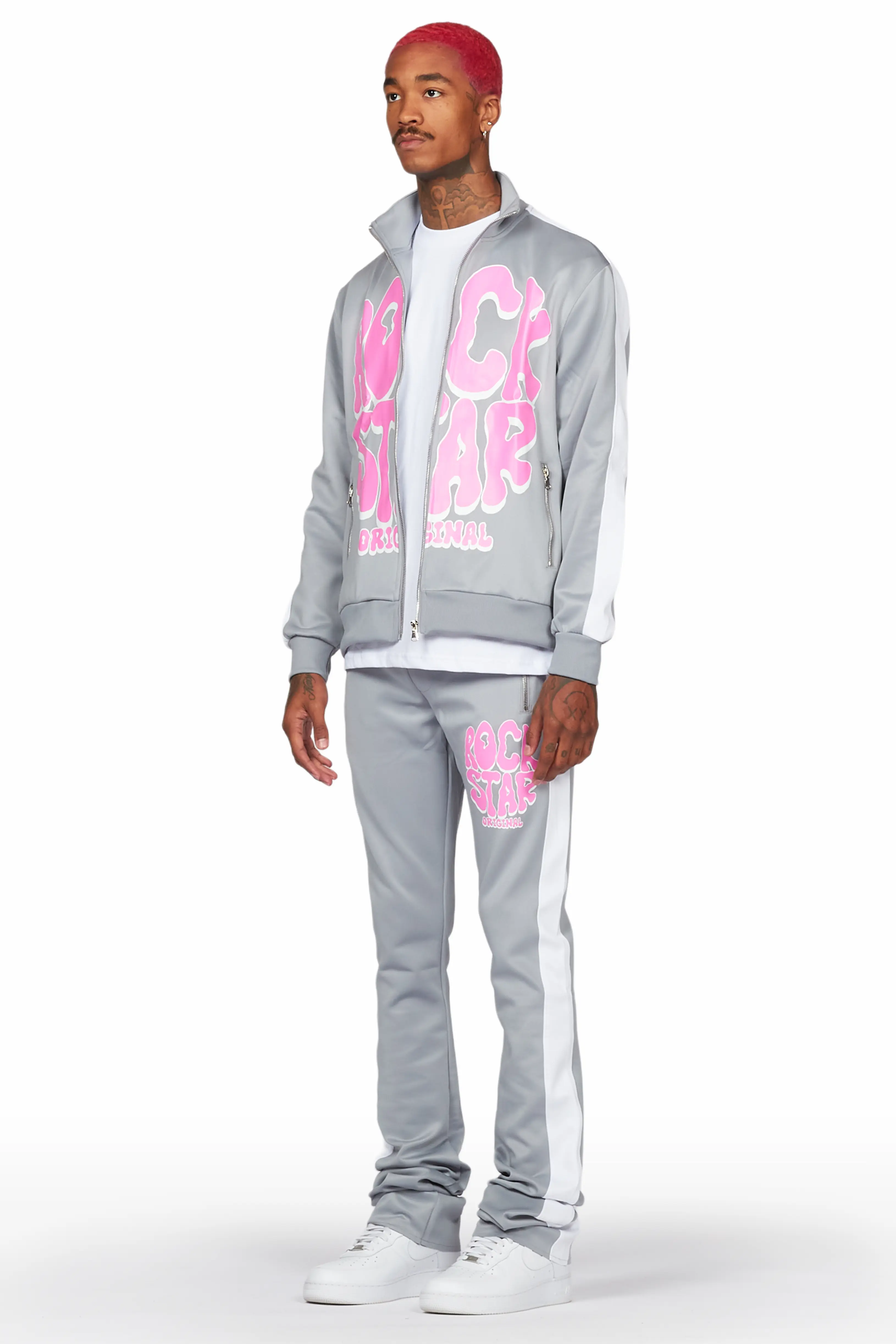Warblen Grey/Pink Tricot Super Stacked Track Set - Image 6