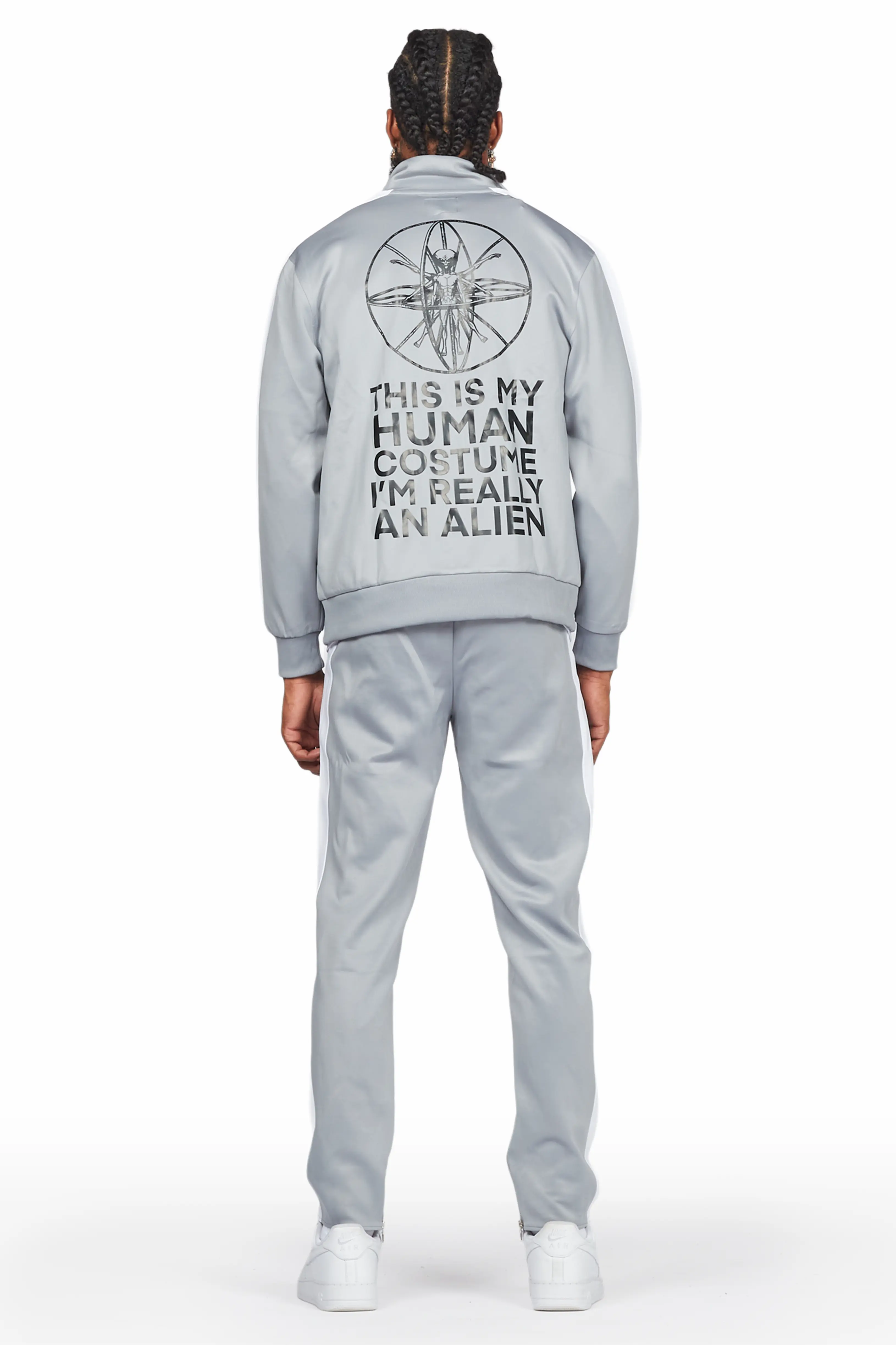 Yarden Grey Tricot Slim Fit Track Set - Image 4