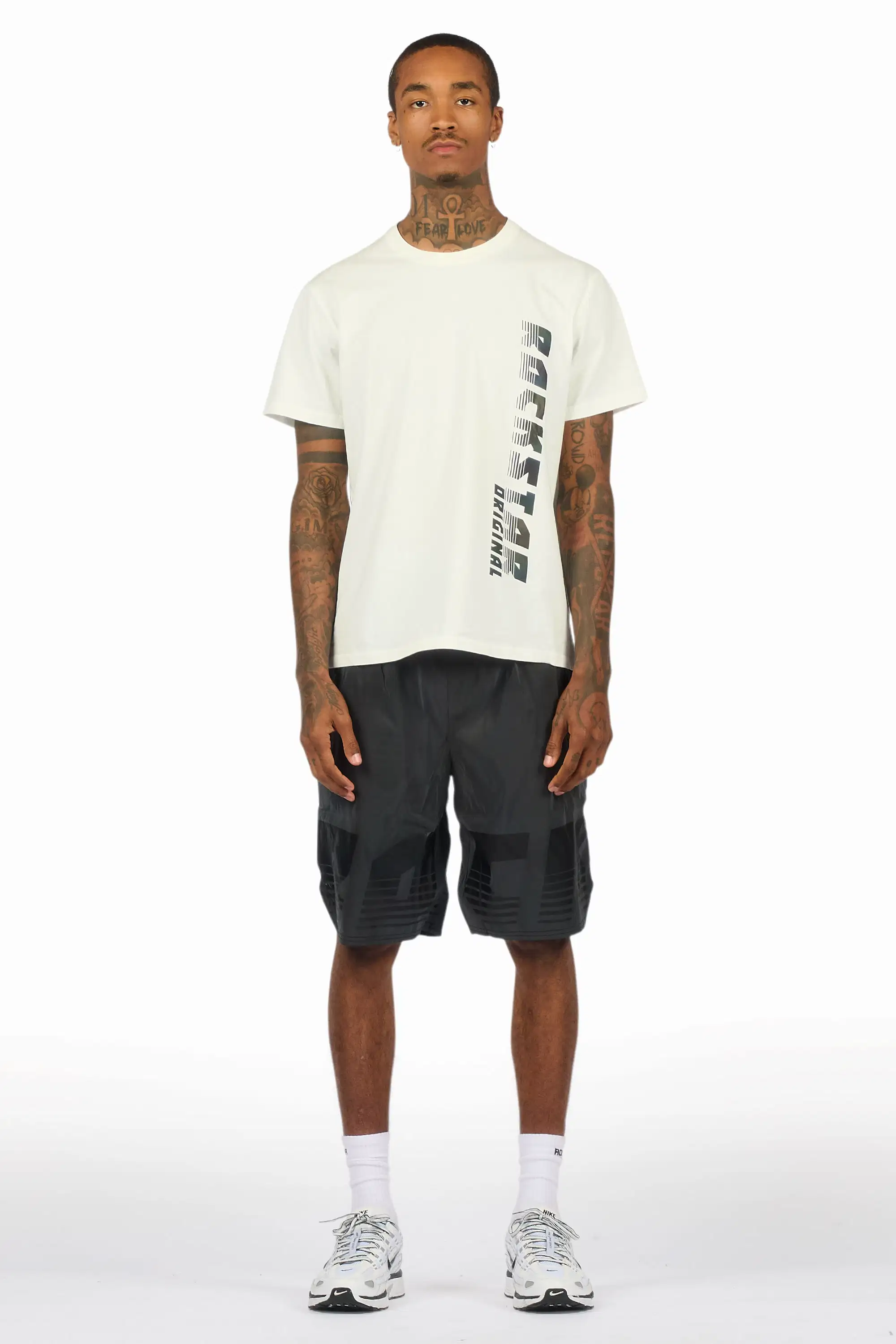 Xadrian White T-Shirt/Short Set - Image 3