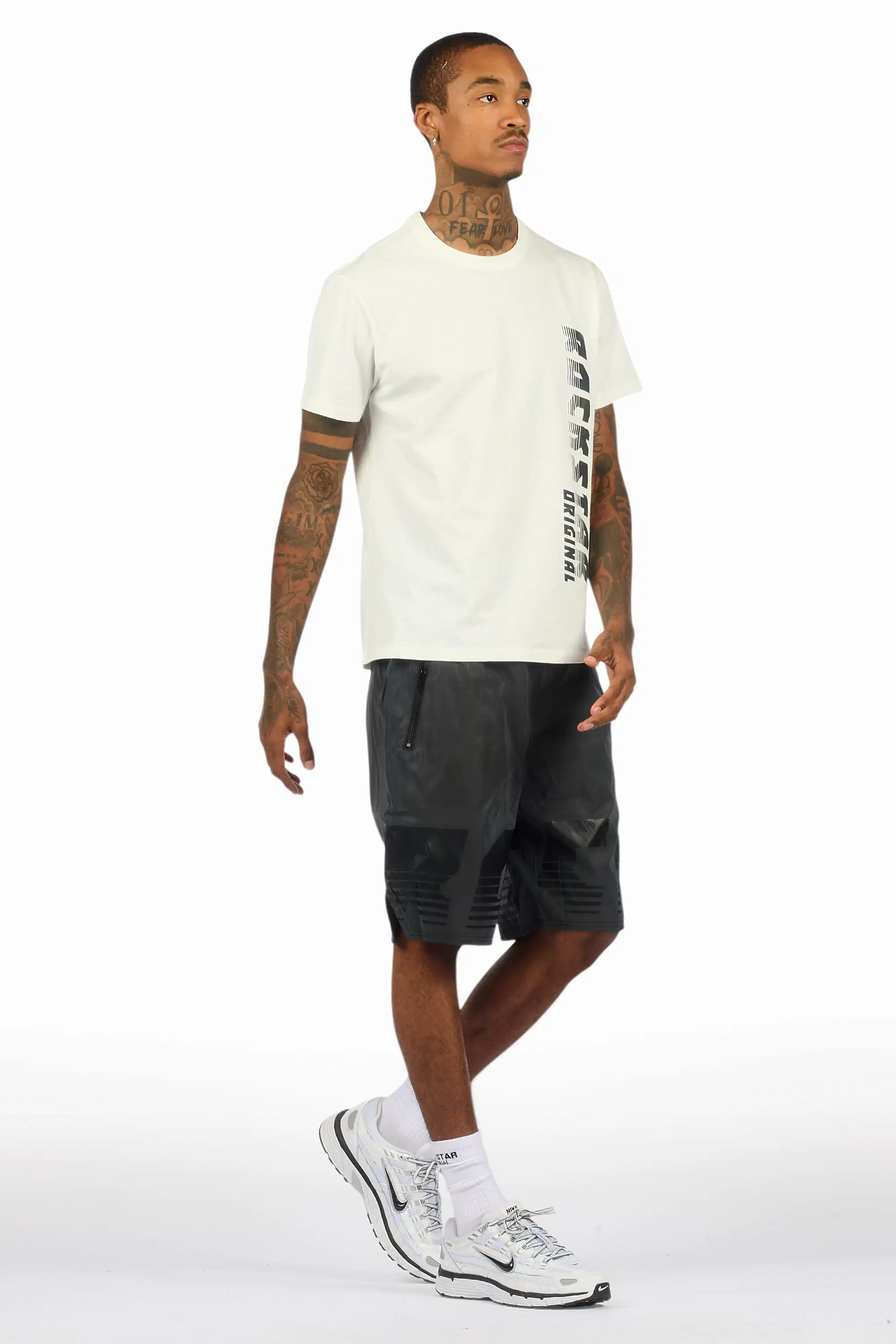Xadrian White T-Shirt/Short Set - Image 4