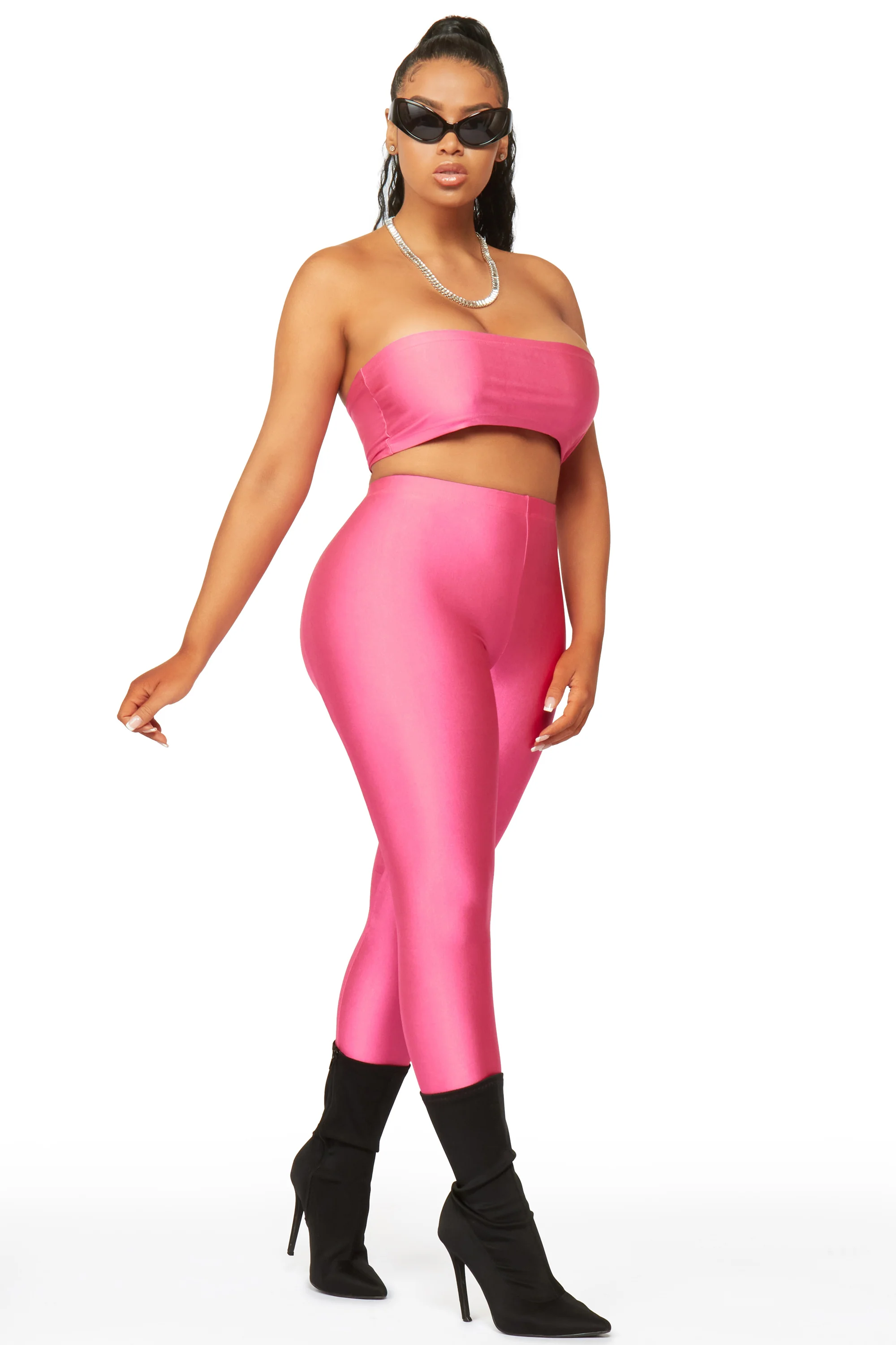 Zaria Fuchsia Matching Pant Set - Image 3