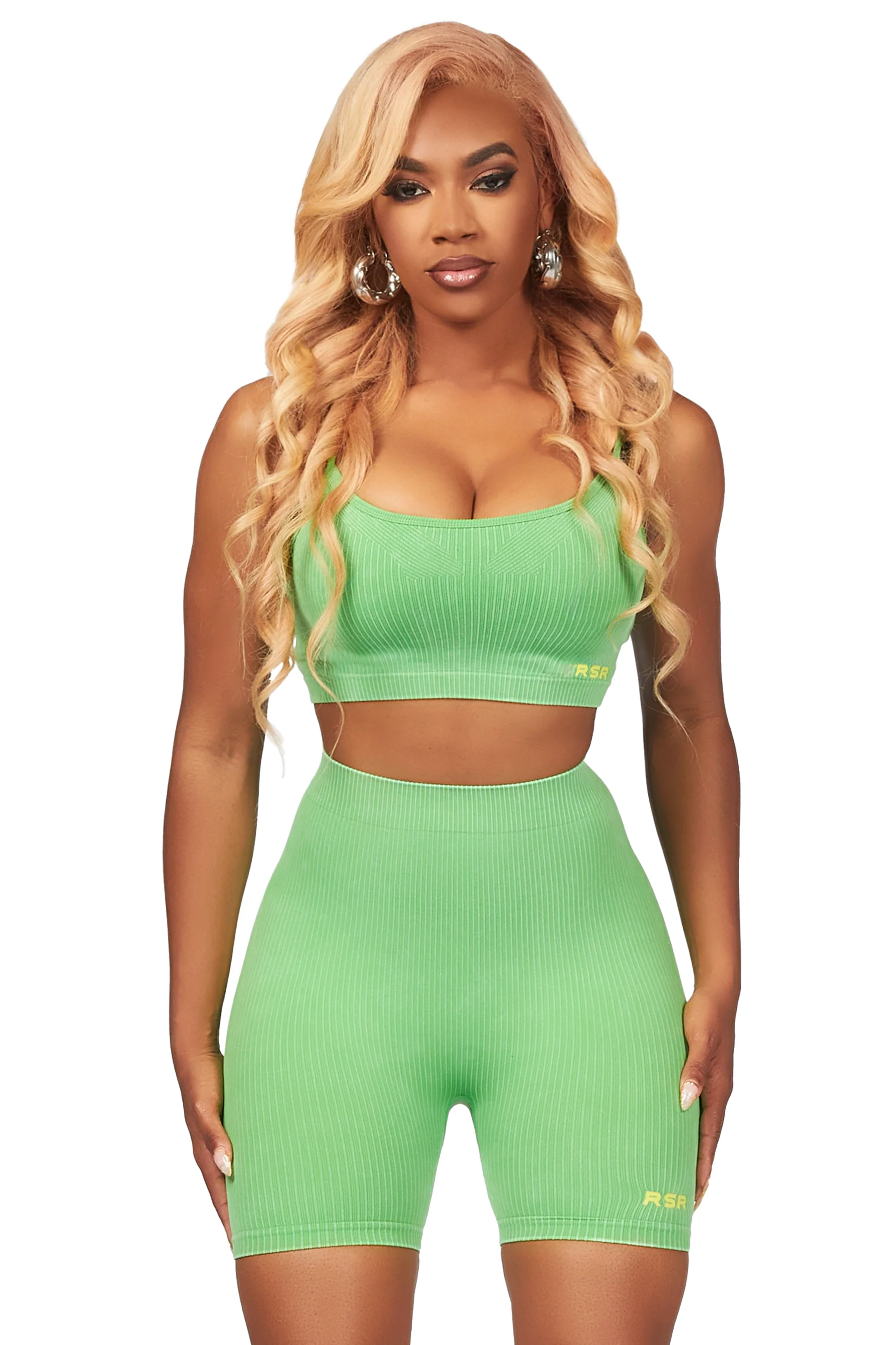 Sharifa Green Active Short Set - Image 5