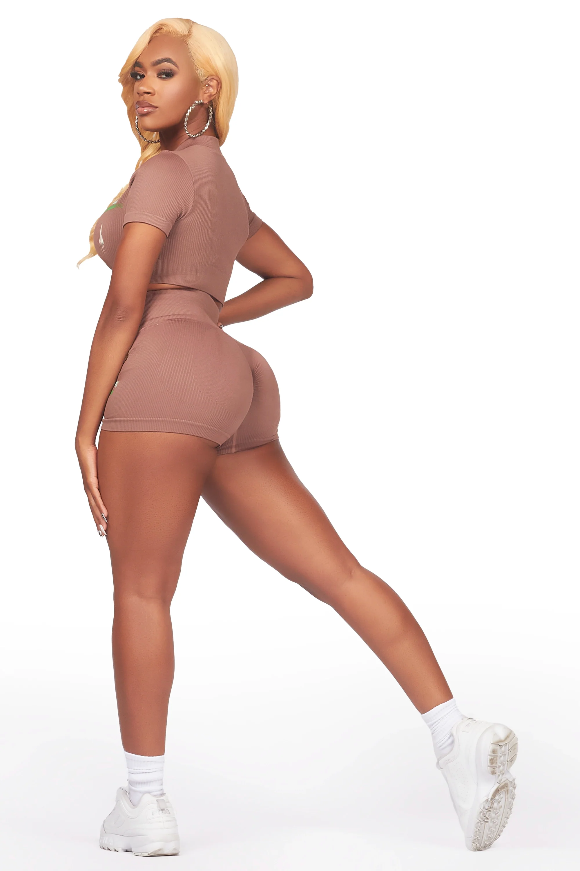 Sheena Mocha Bike Short Set - Image 10