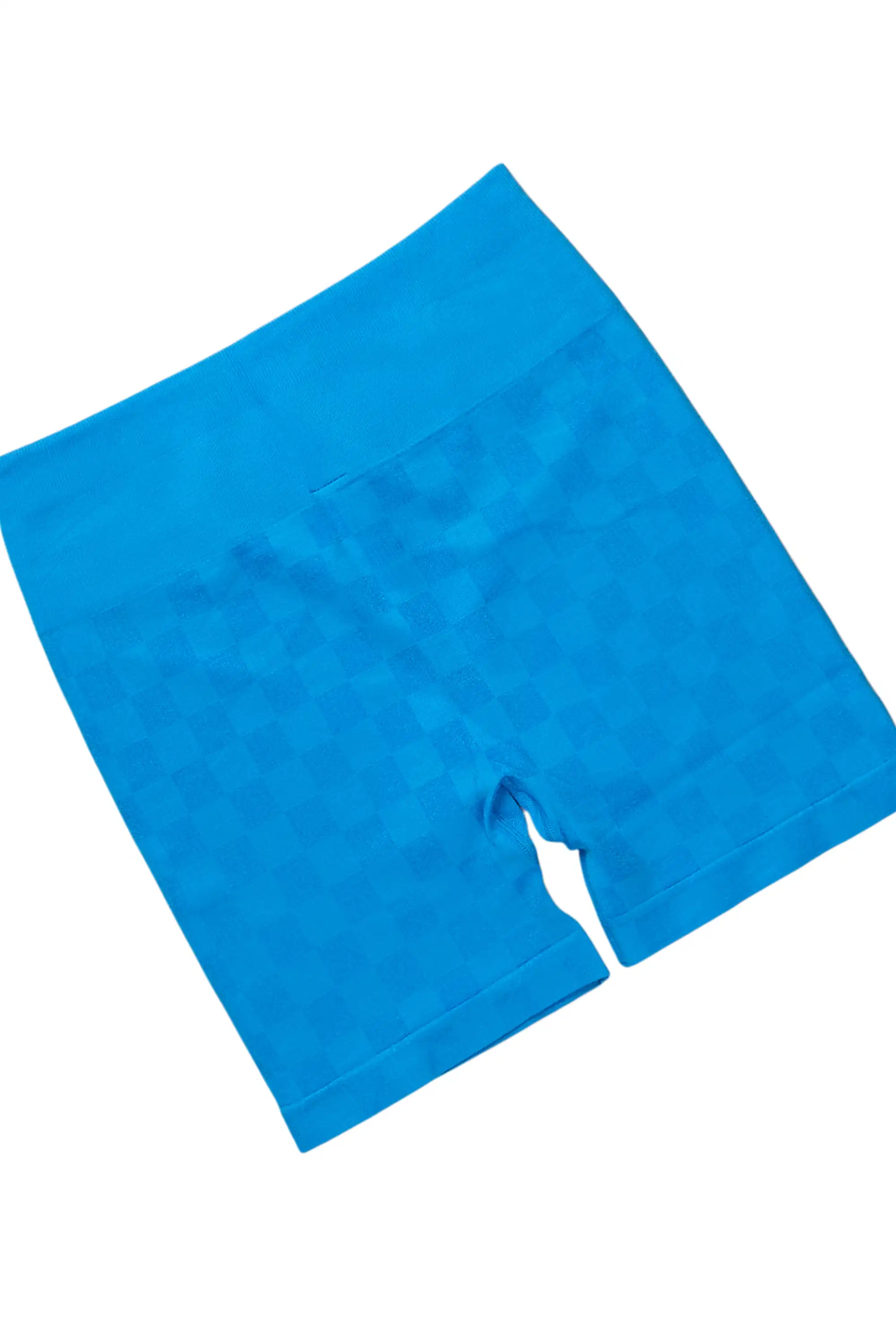 Adrianna Blue Checkered Bike Short Set - Image 9