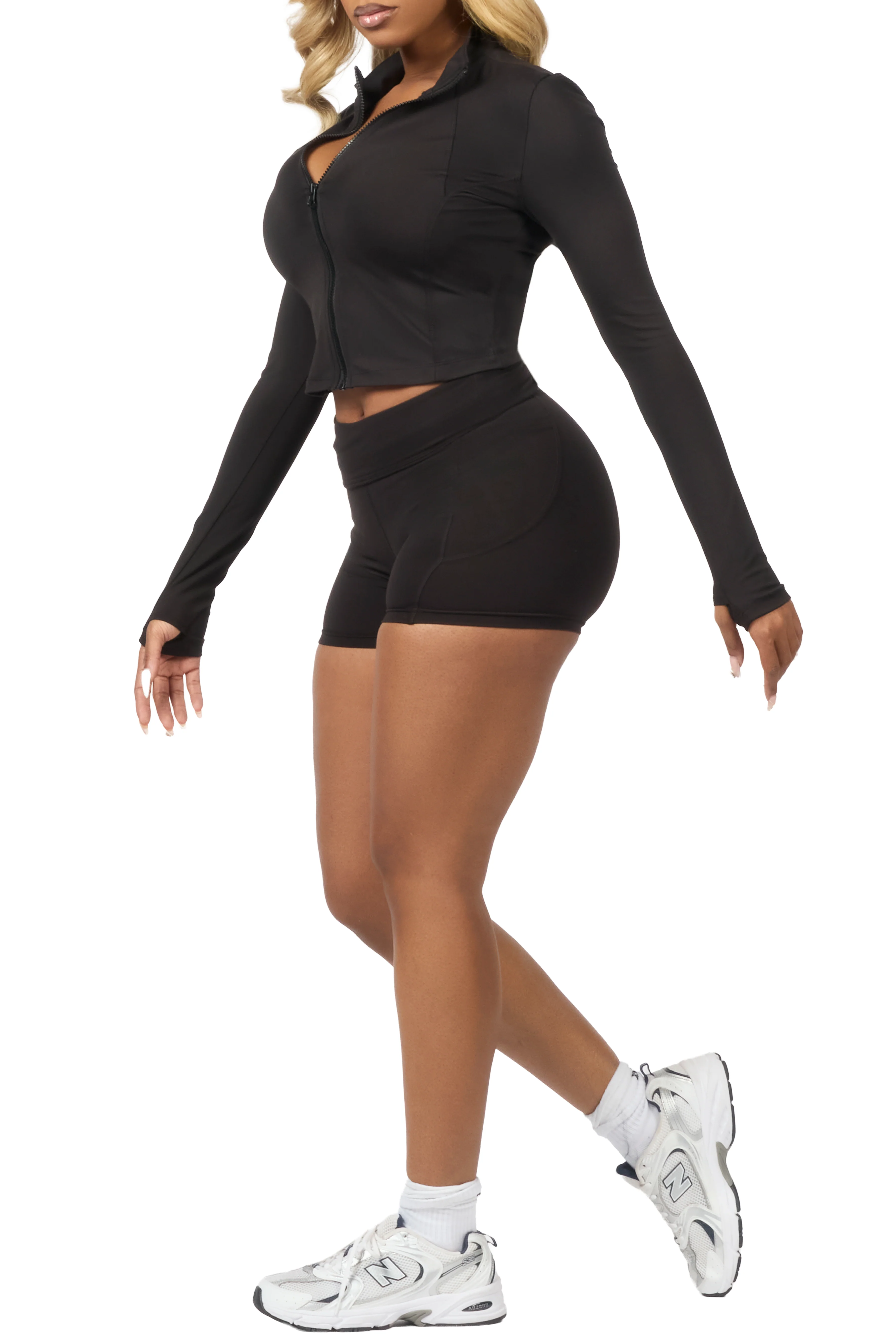 Karlina Black Long Sleeve Active Set - Image 11