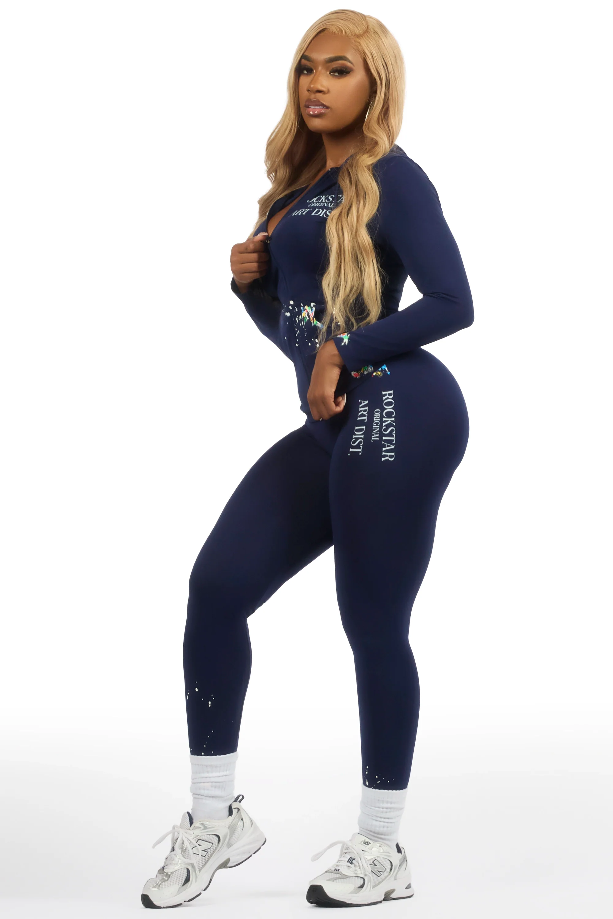 Kelci Navy Painted Active Set - Image 2