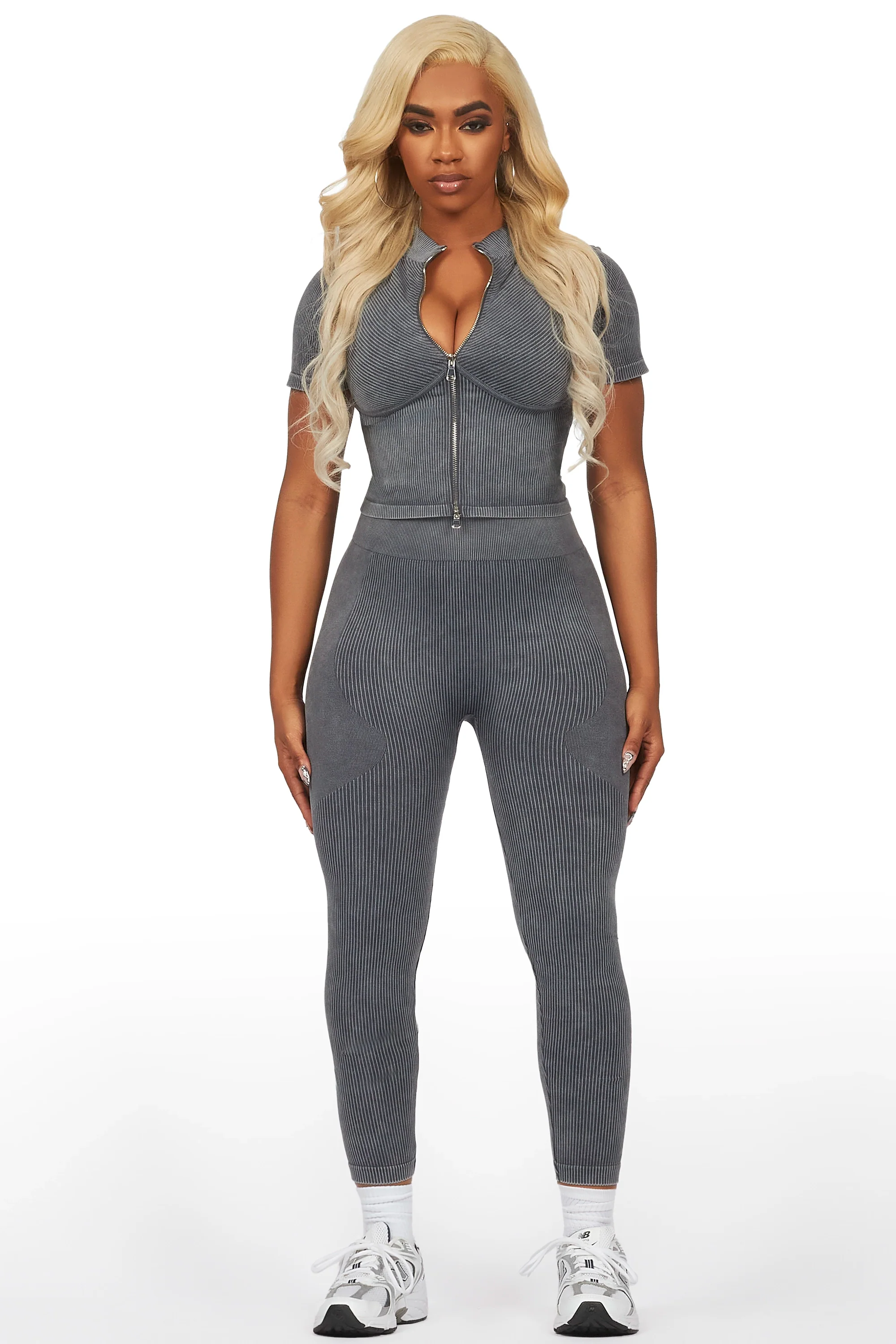 Catira Grey Short Sleeve Active Set