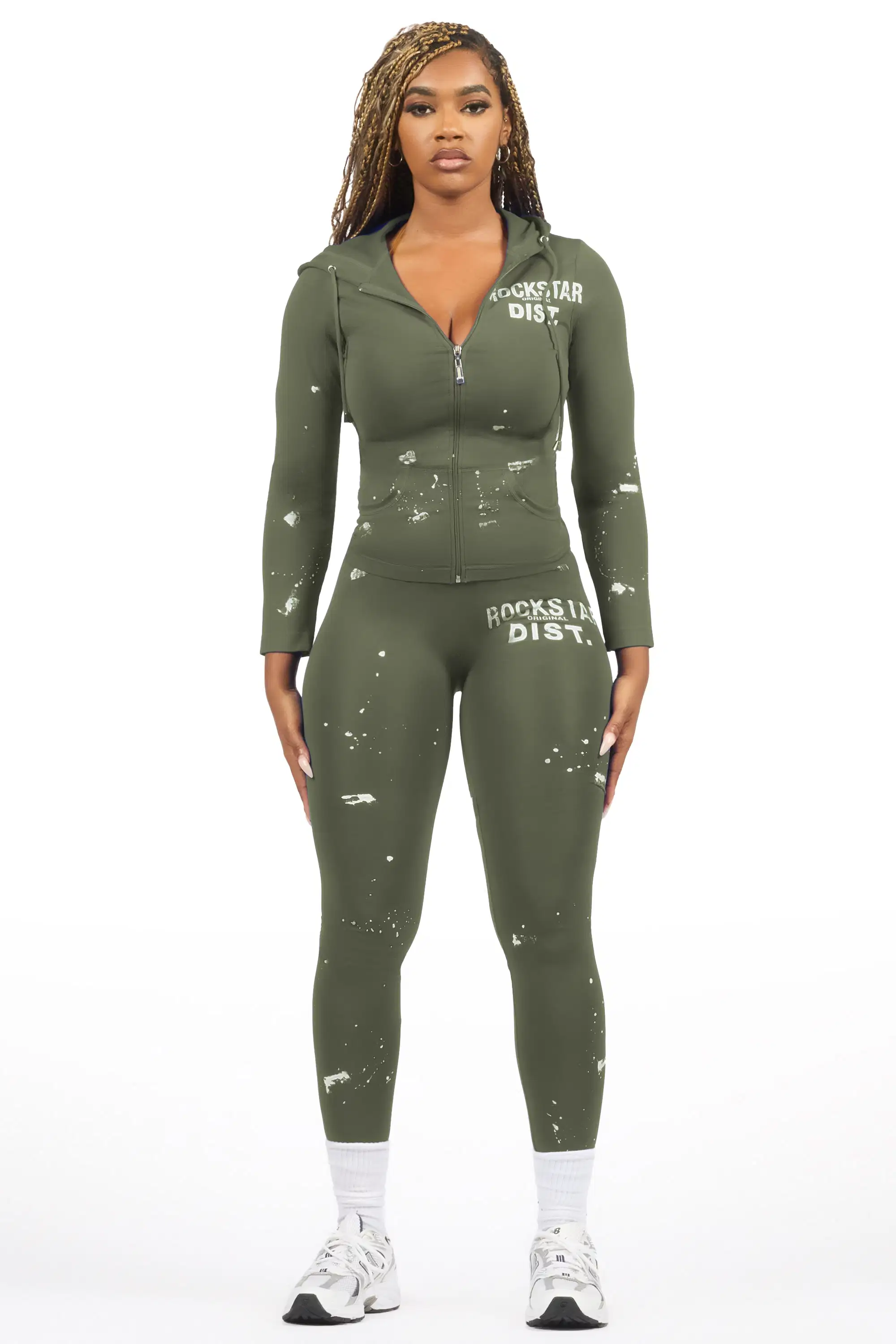 Nikki Olive Painted Active Set