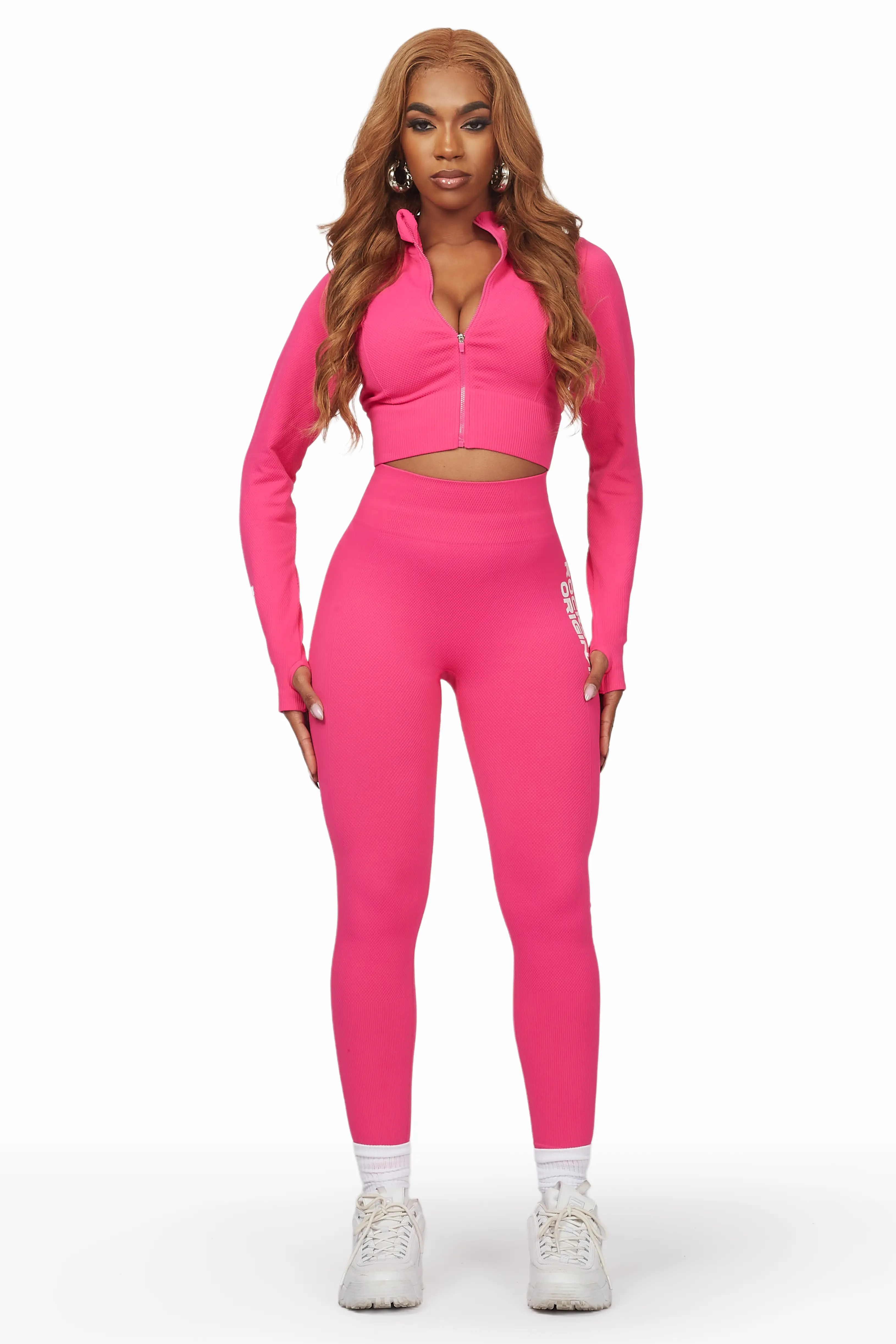 Nyala Fuchsia Textured Active Set - Image 2
