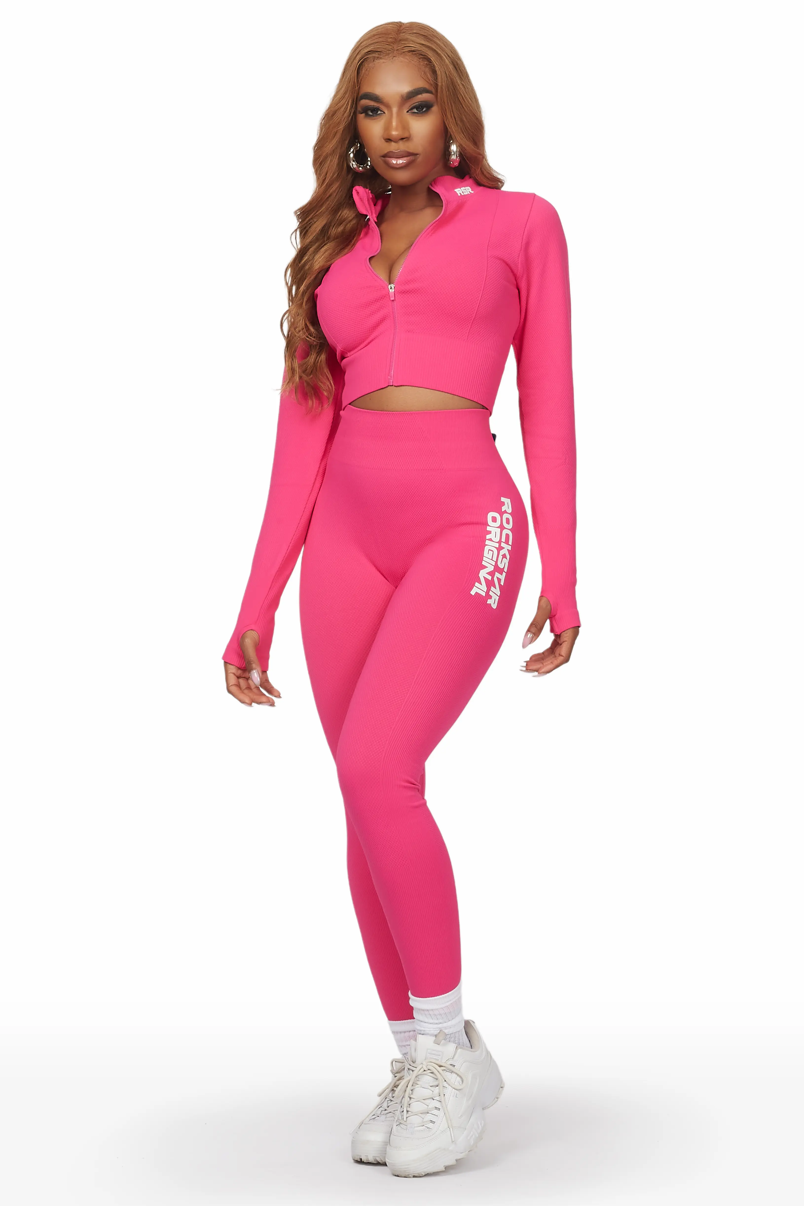 Nyala Fuchsia Textured Active Set - Image 3