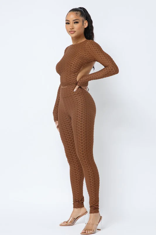 Jenifer Mocha Active Legging Set - Image 3