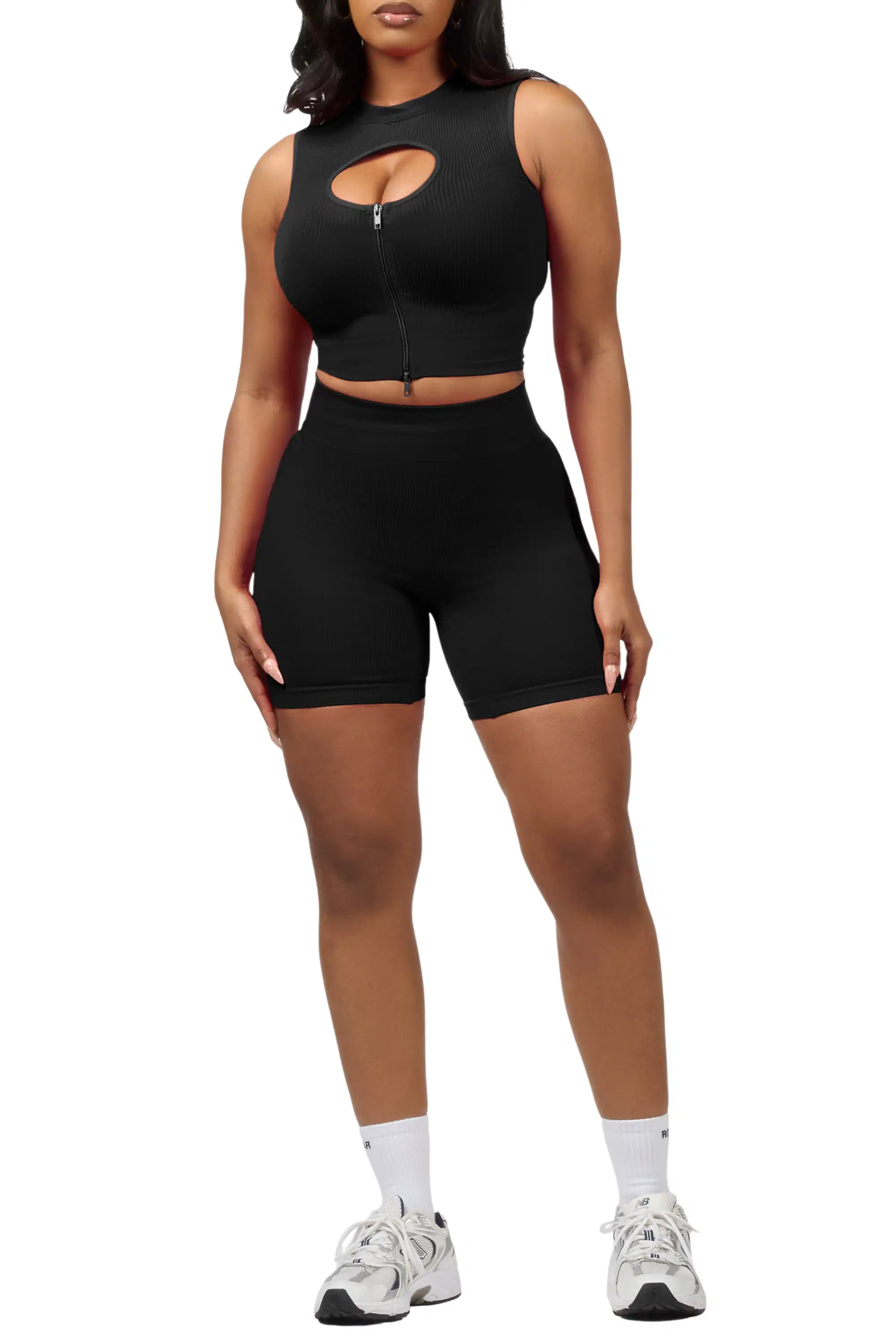 Sadique Black Active Bike Short Set - Image 5