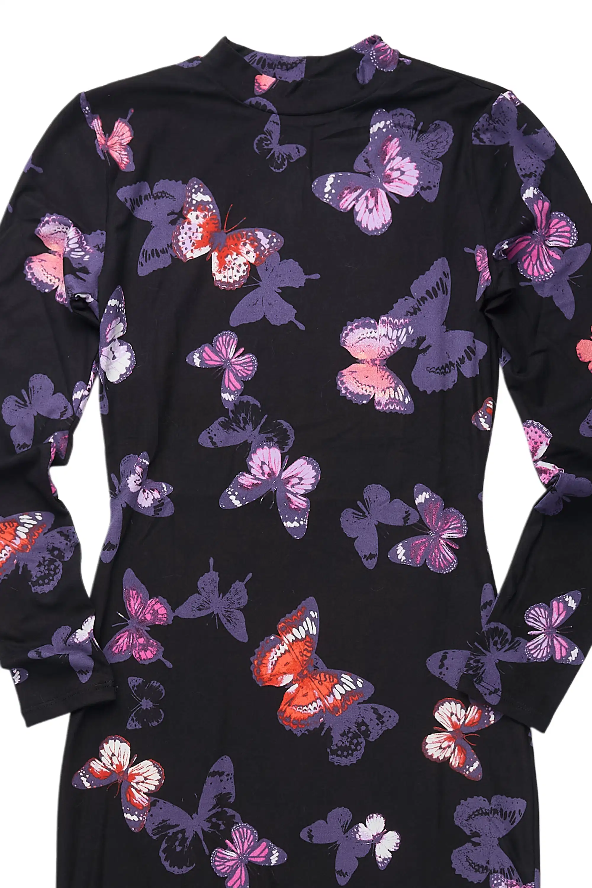 Darenisha Black Long Sleeve Midi Dress - Image 5