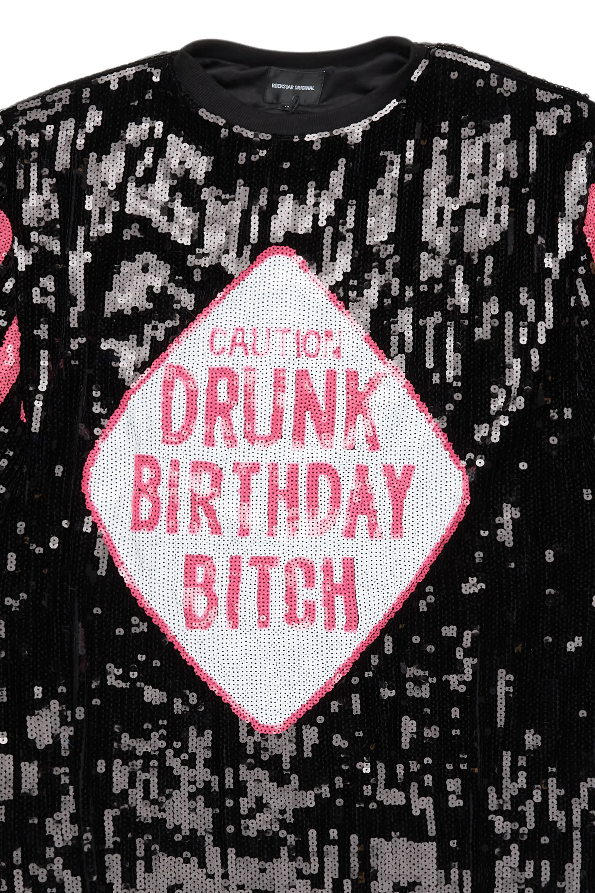 Birthday Bitch Black Sequin Mini Dress - Image 12
