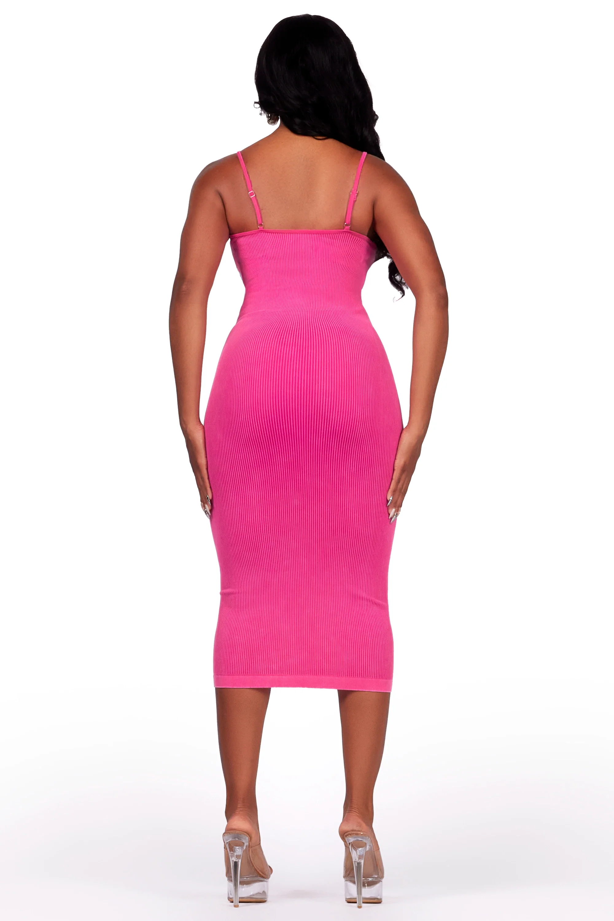 Dejour Pink Painted Midi Dress - Image 5