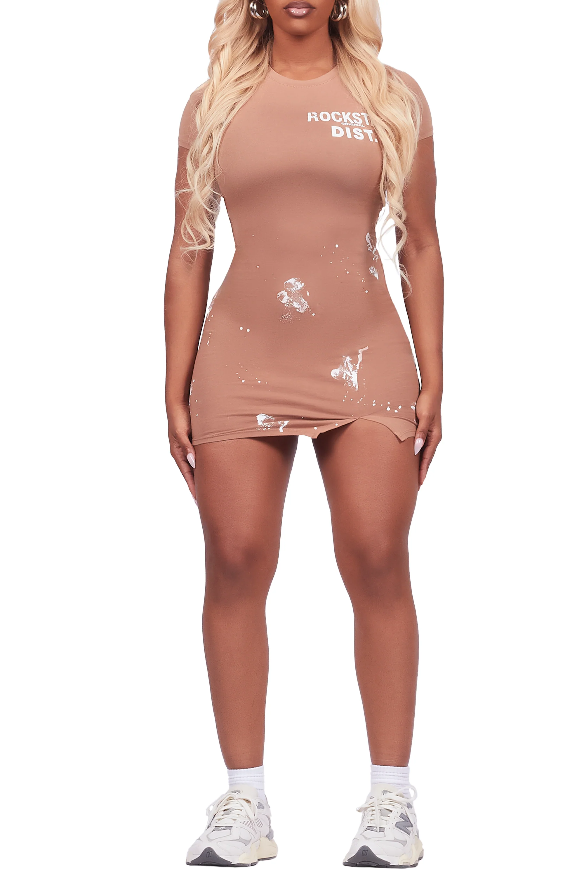 Lajuna Mocha Mini Dress - Image 5
