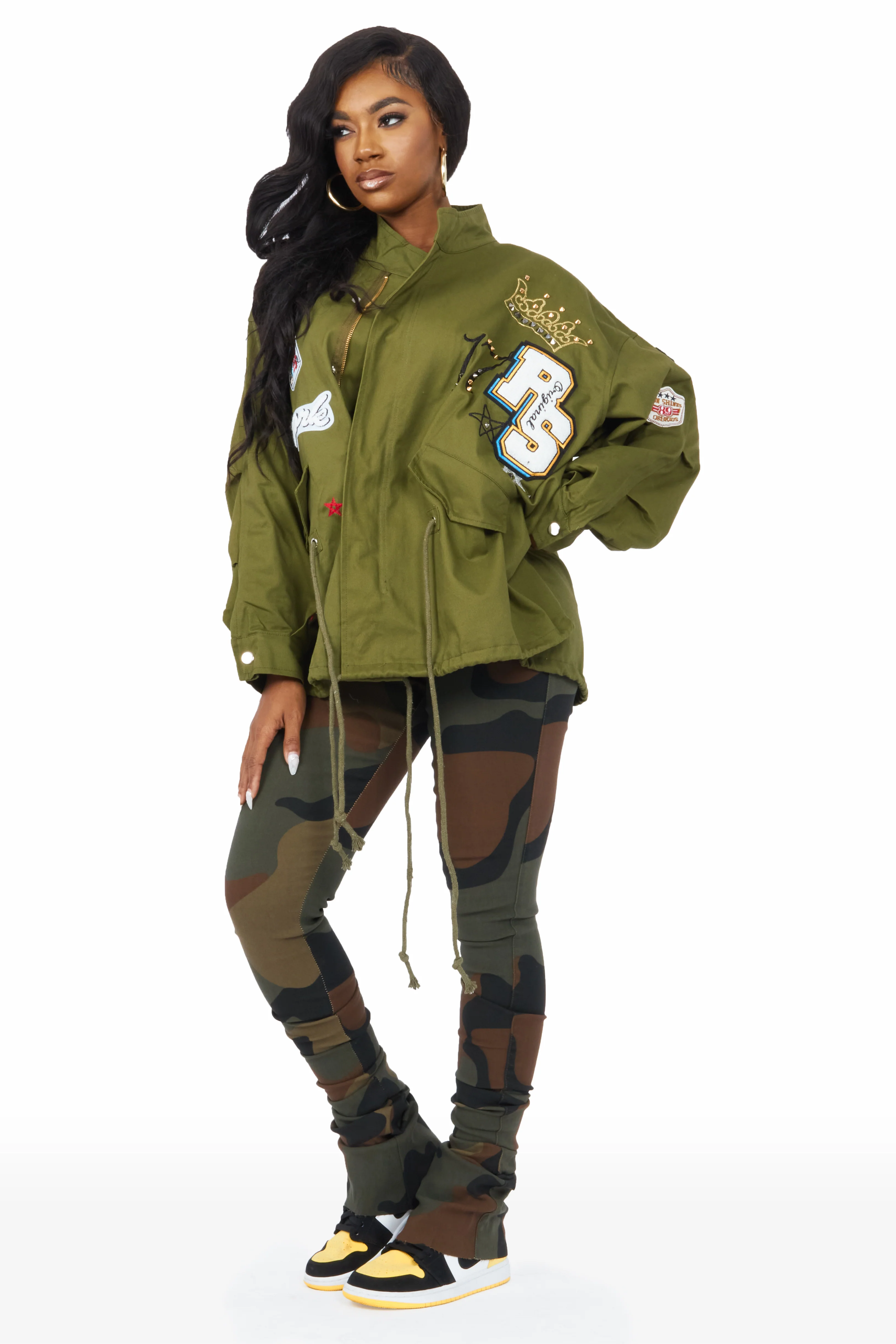 Mezcali Olive Oversized Jacket - Image 4