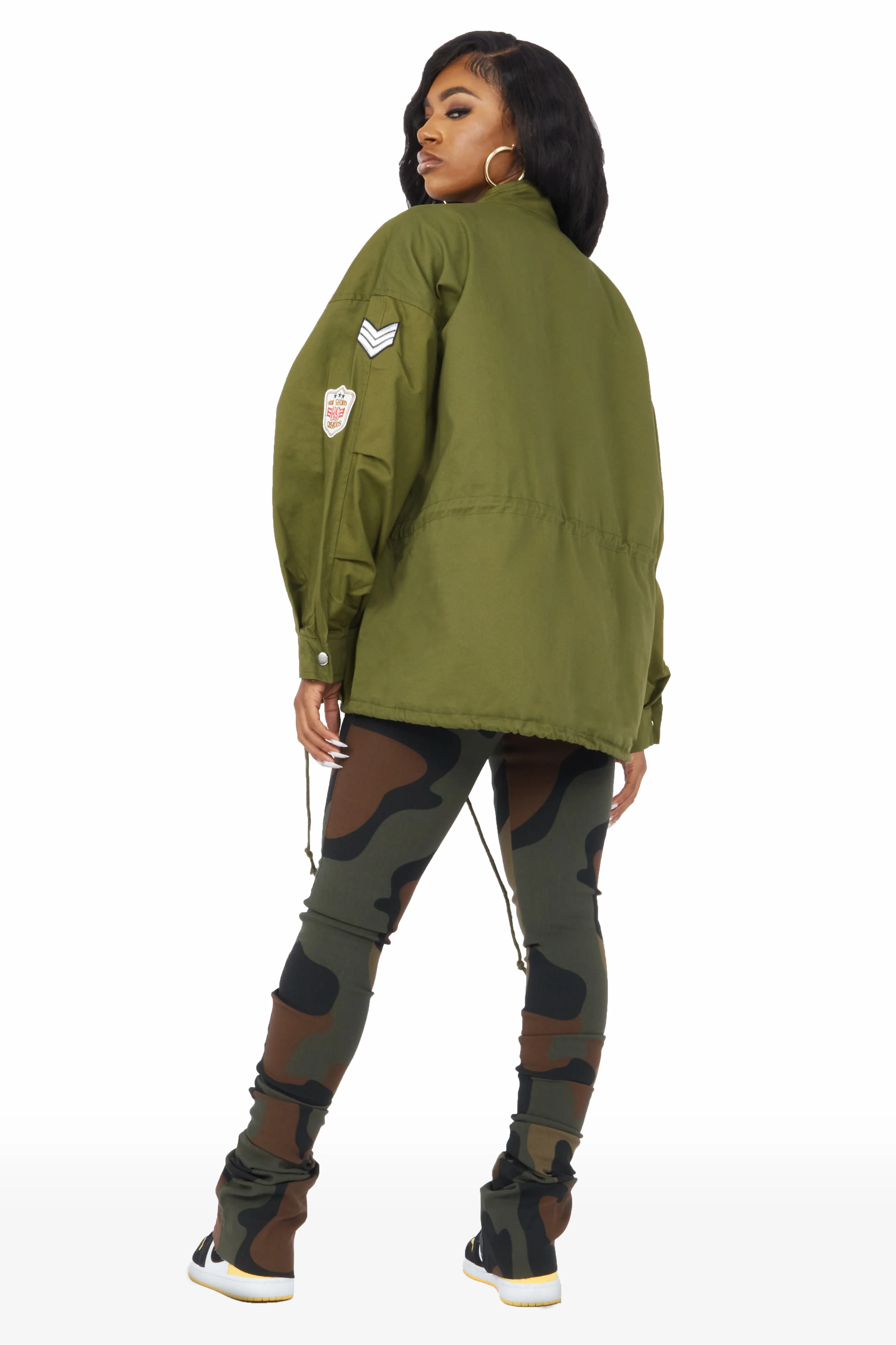 Mezcali Olive Oversized Jacket - Image 6