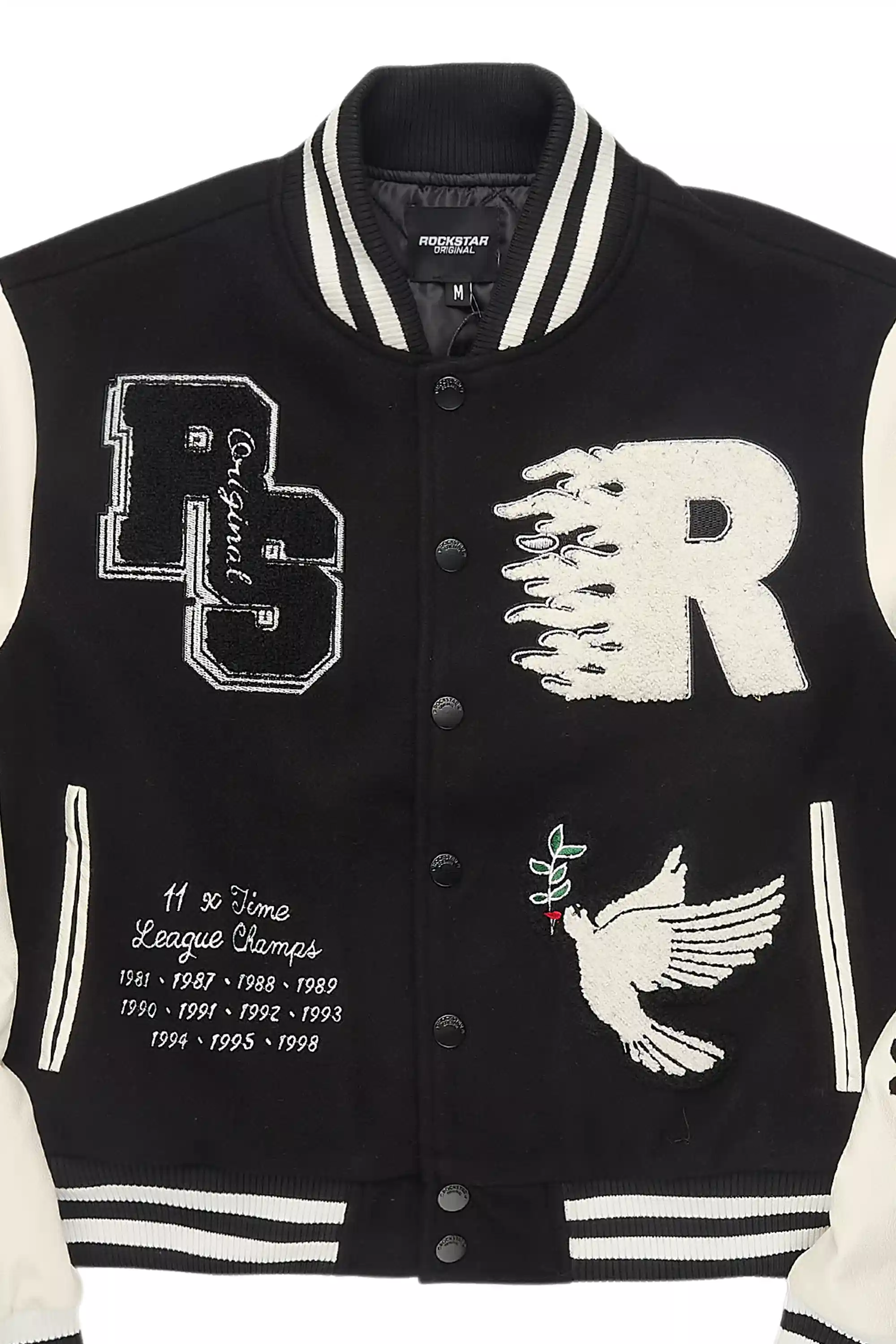 Aniya Black Oversized Varsity Jacket - Image 6