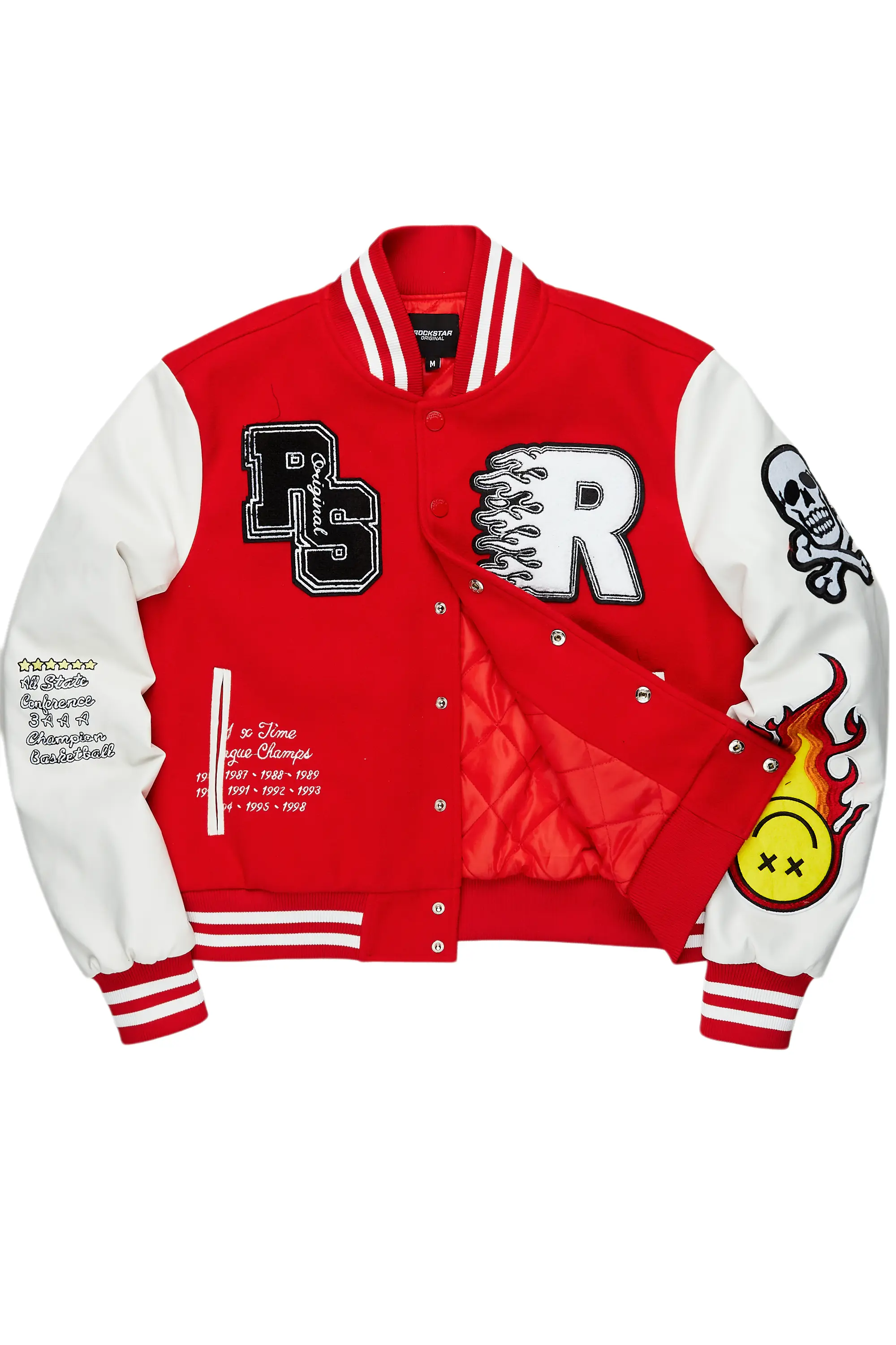 Aniya Red Oversized Varsity Jacket - Image 3