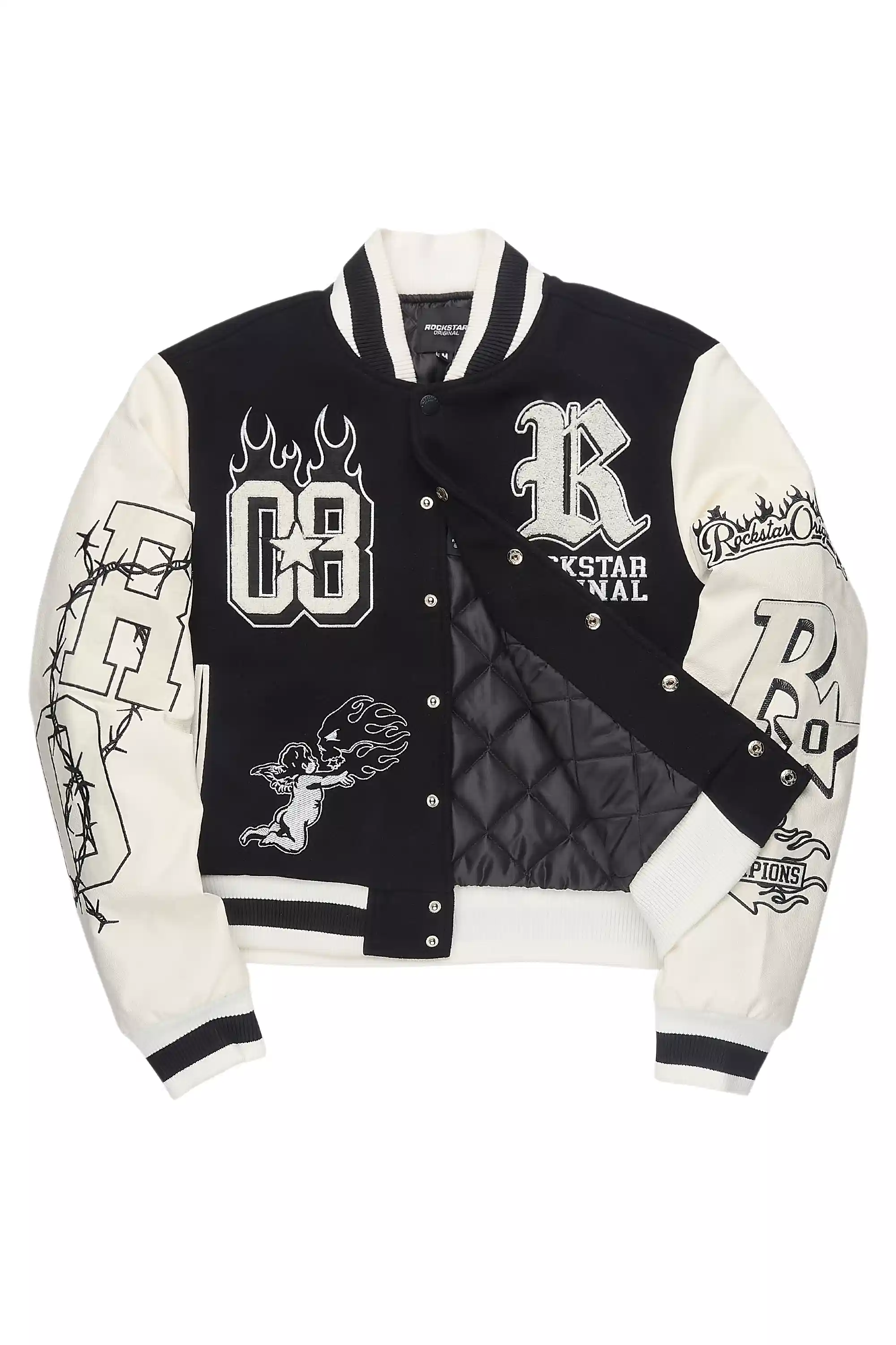 Sharray Black Oversized Varsity Jacket - Image 4