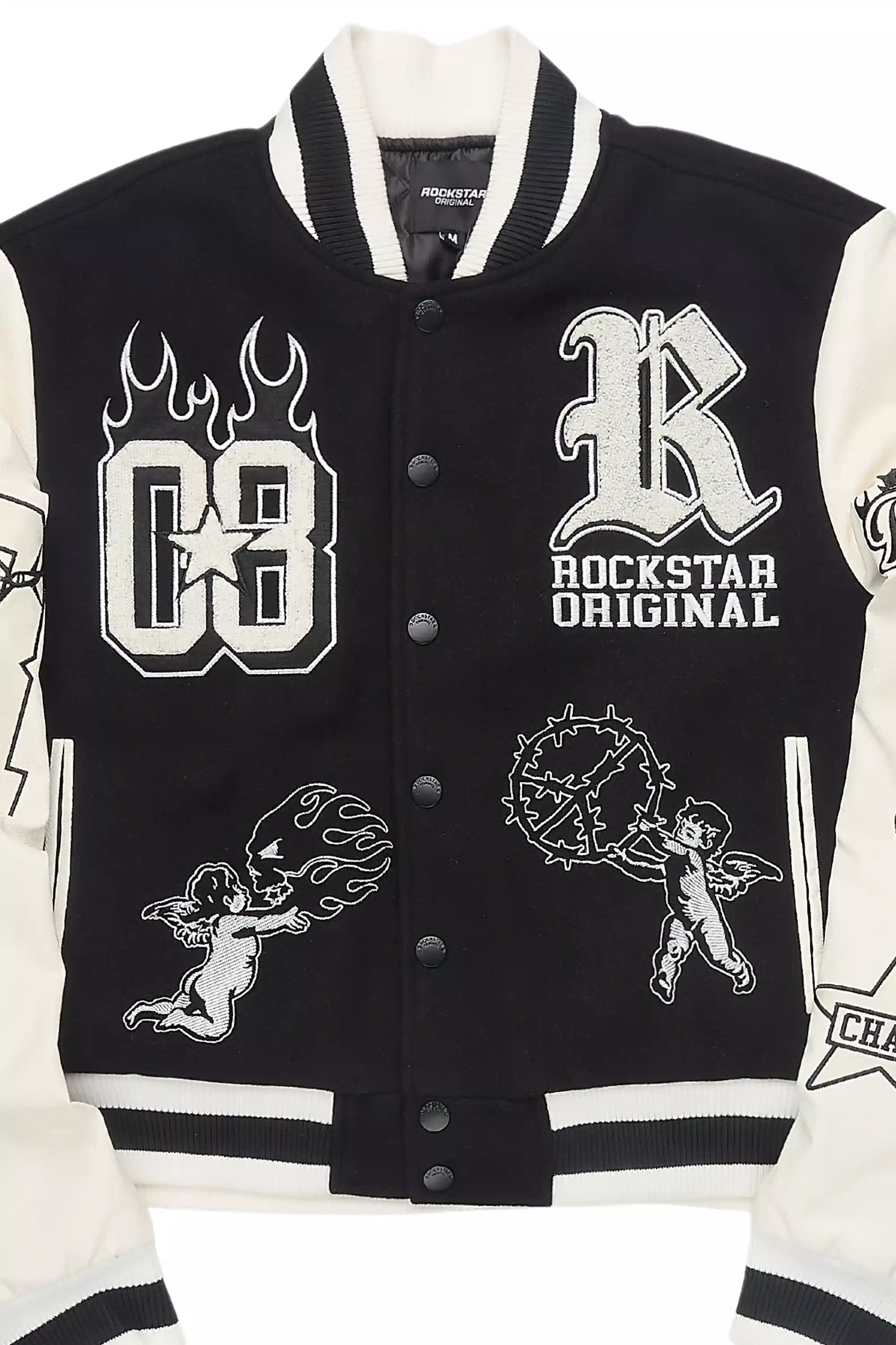 Sharray Black Oversized Varsity Jacket - Image 6