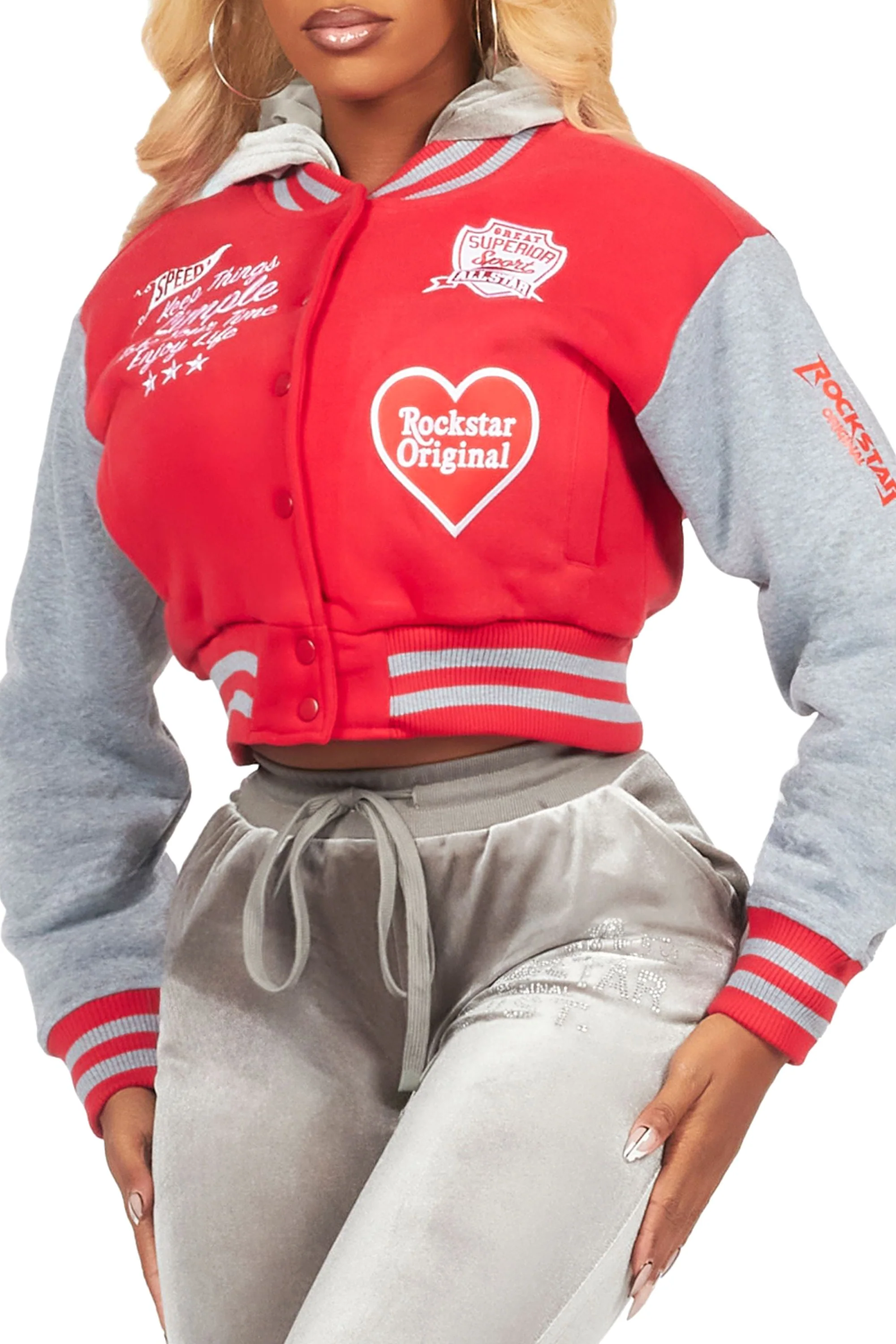 Allison Red Varsity Jacket - Image 10