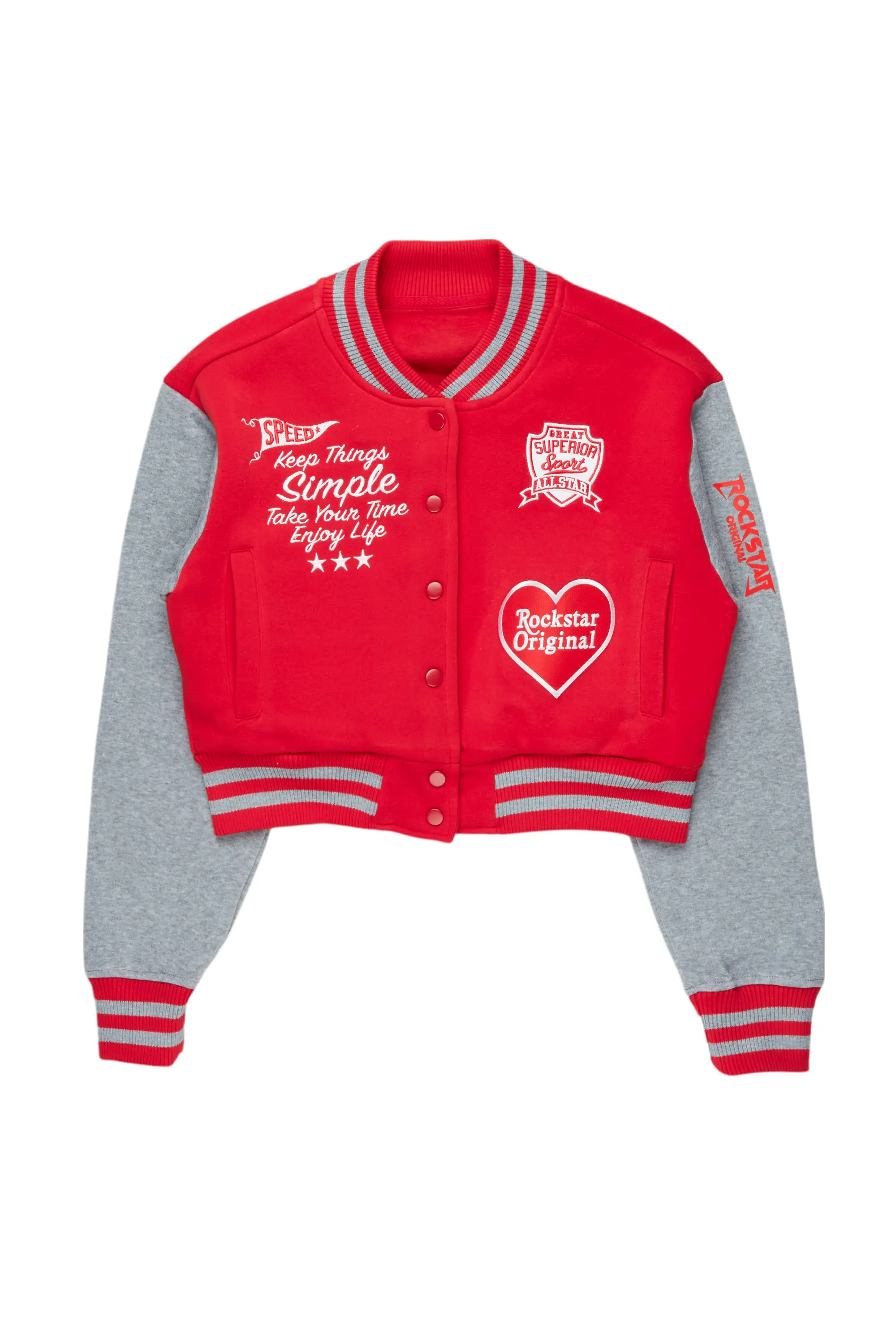 Allison Red Varsity Jacket - Image 2