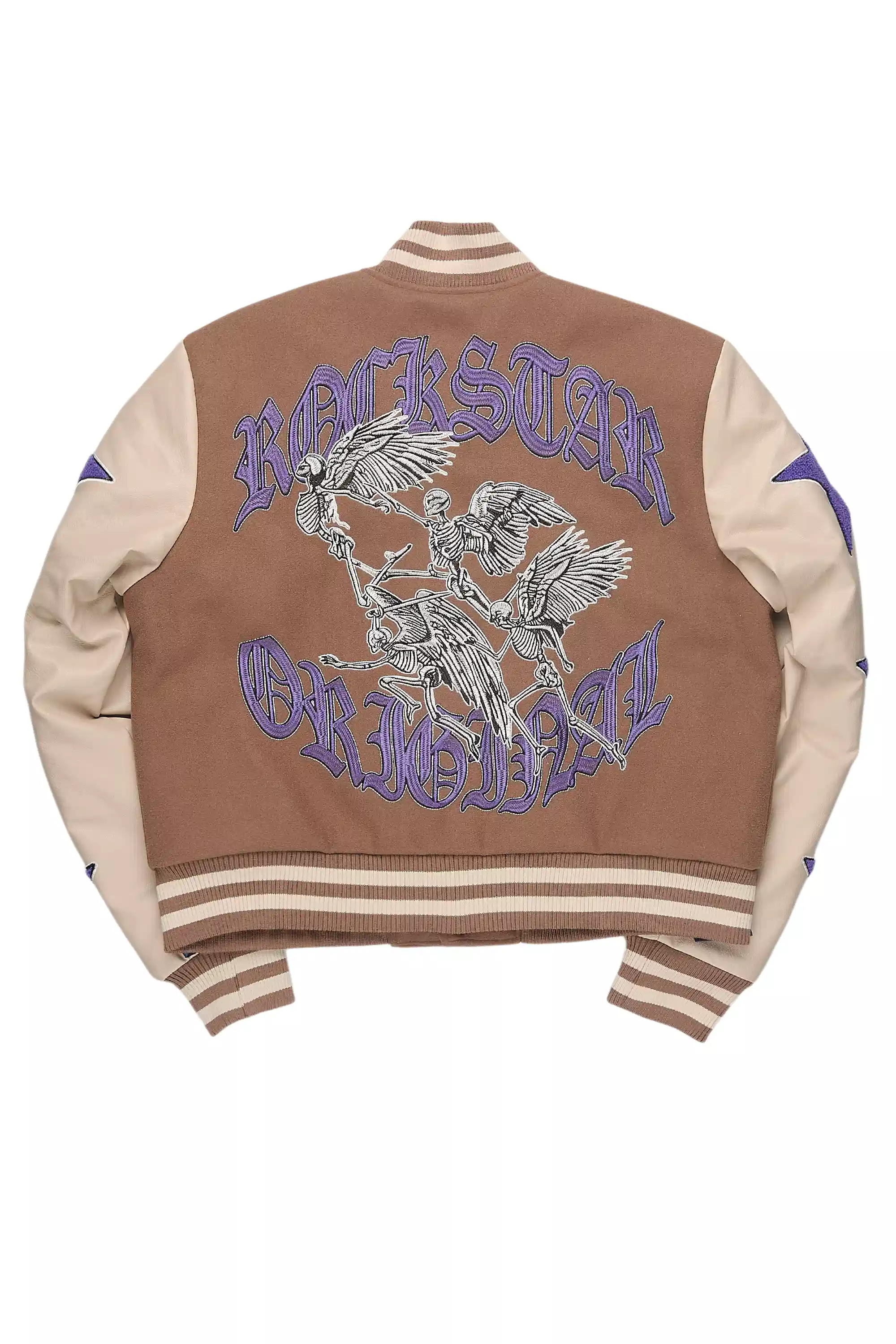 Krystle Mocha Oversized Varsity Jacket - Image 6