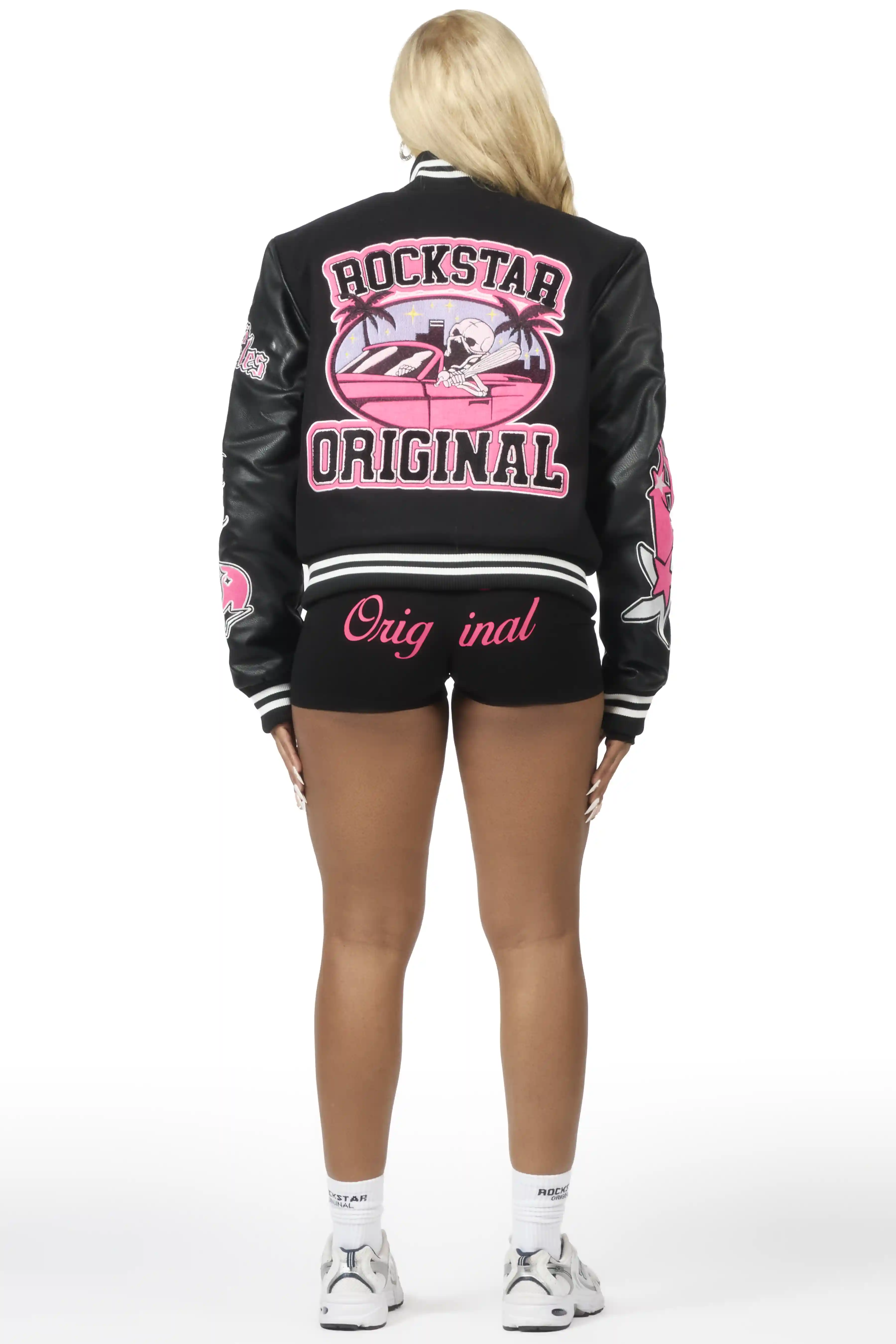 Jermika Black Oversized Varsity Jacket - Image 10