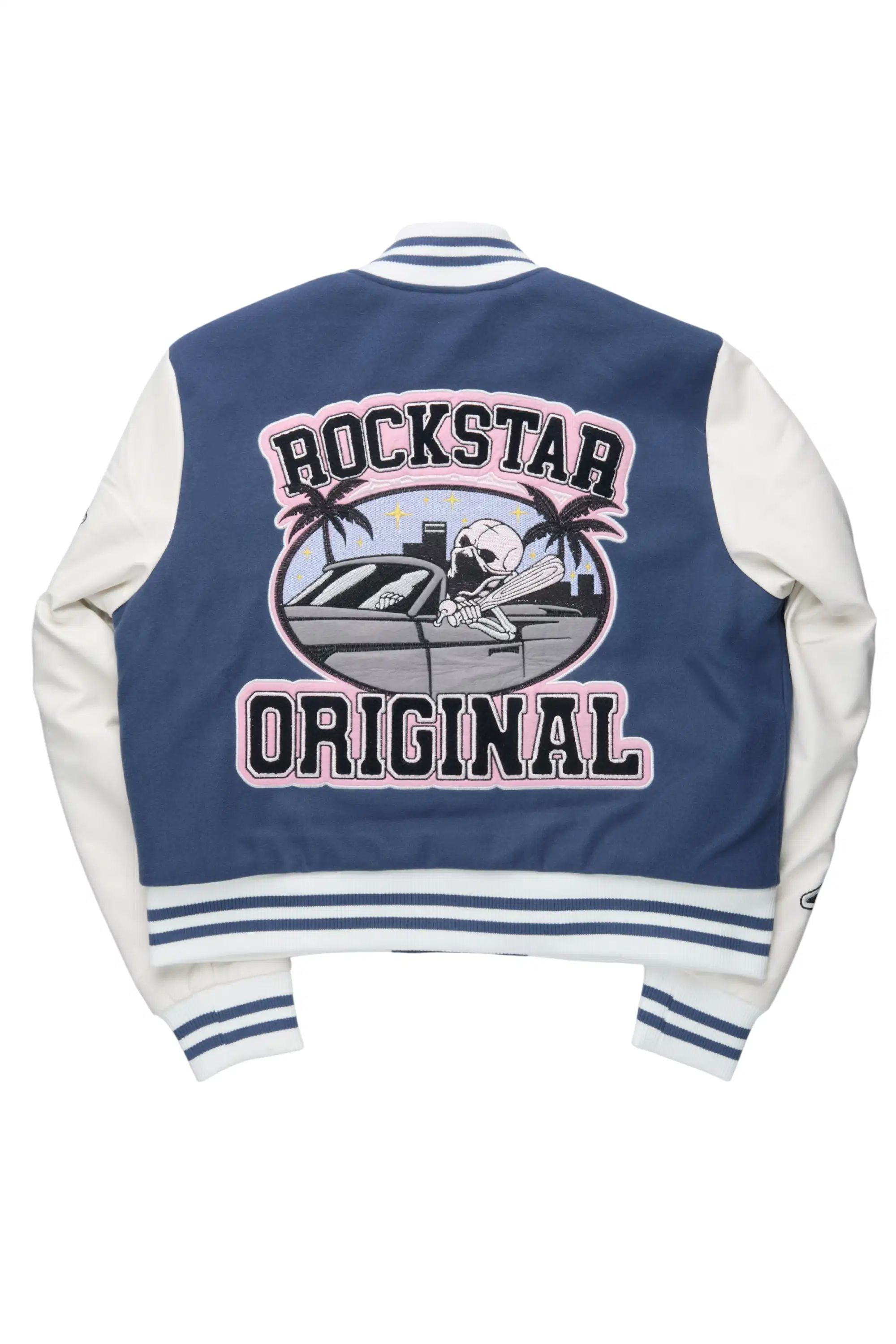 Jermika Navy Oversized Varsity Jacket - Image 4