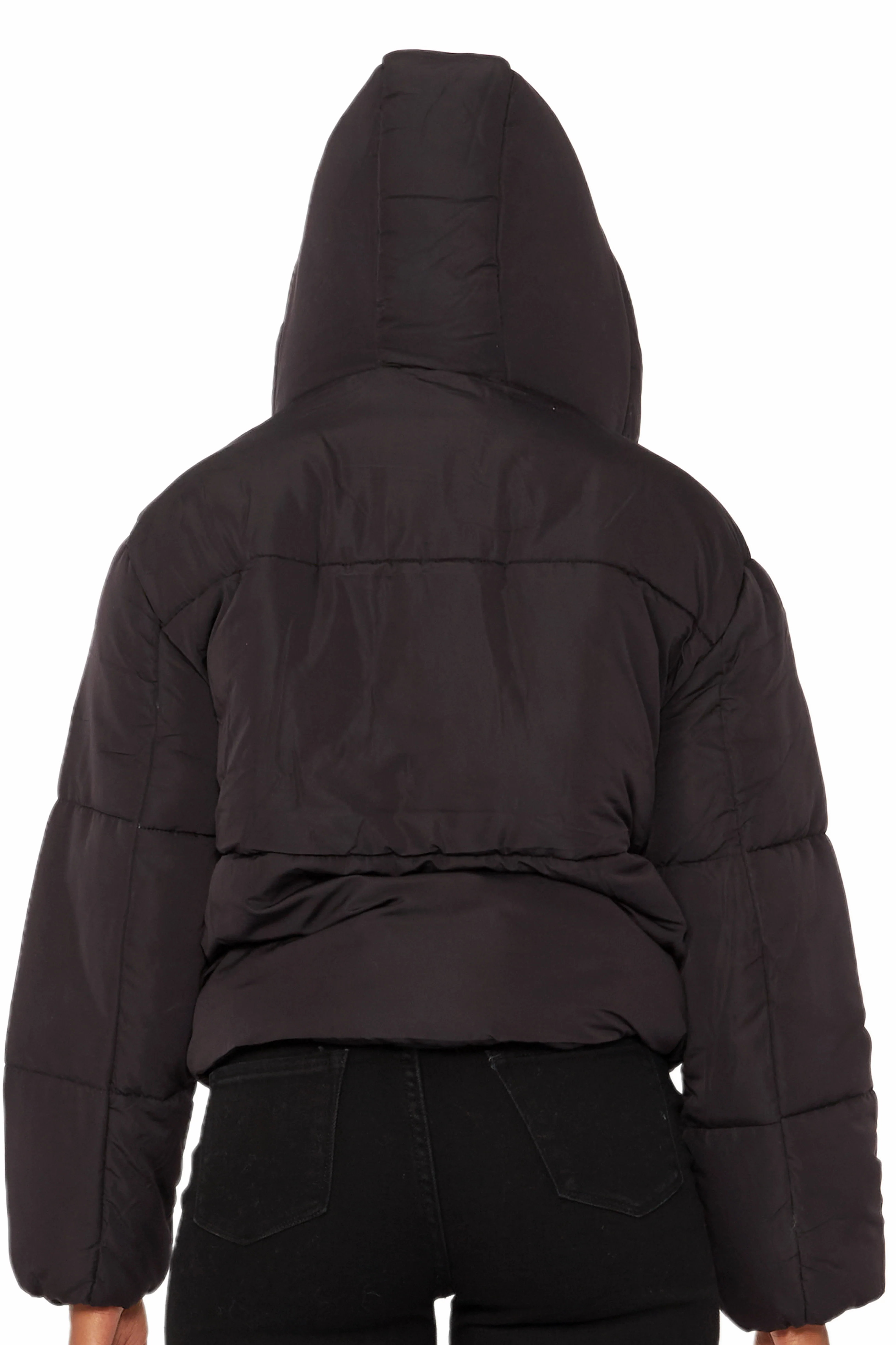 Kalisha Black Rhinestone Puffer Jacket - Image 8