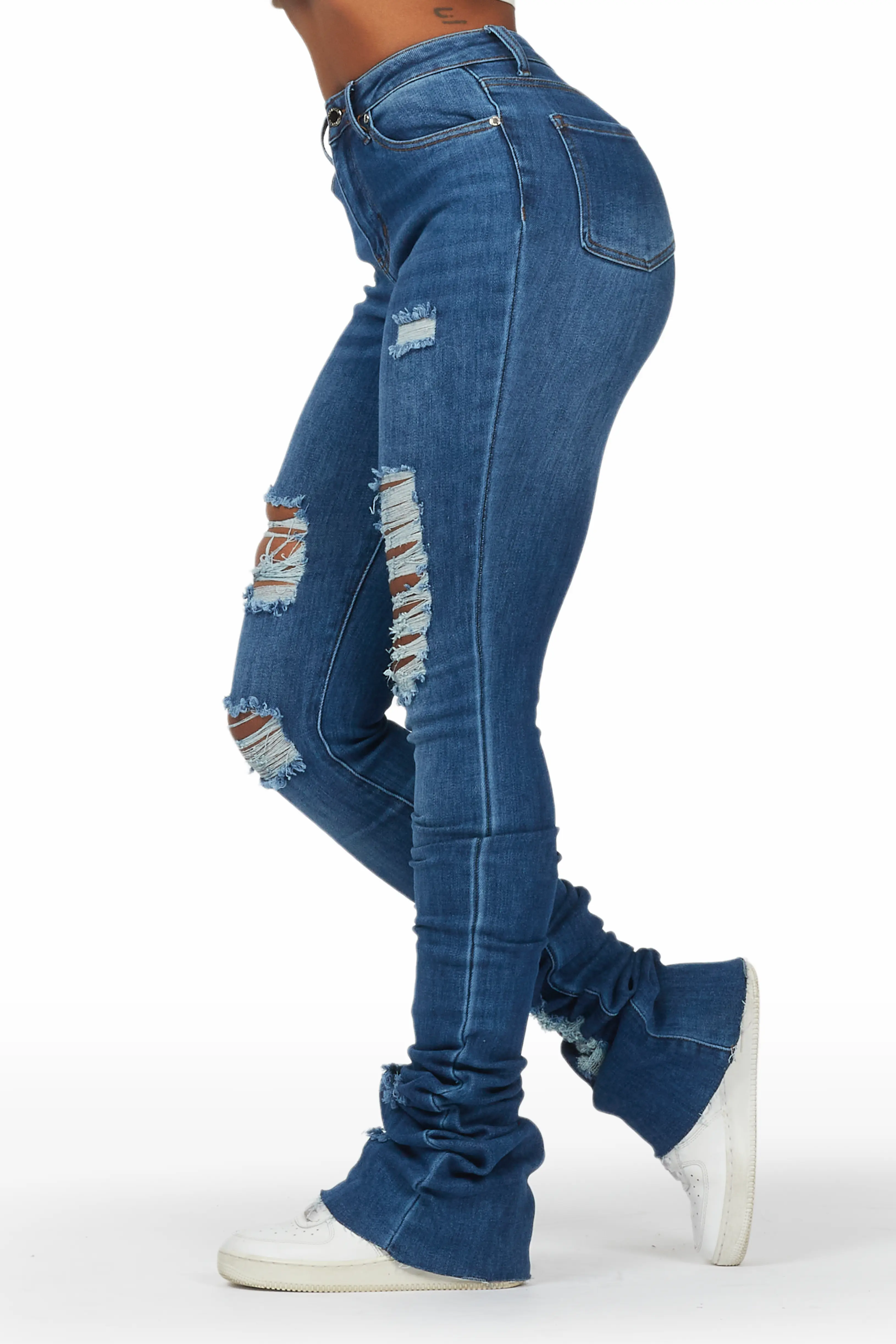 Cielo Dark Wash Super Stacked Jean - Image 4