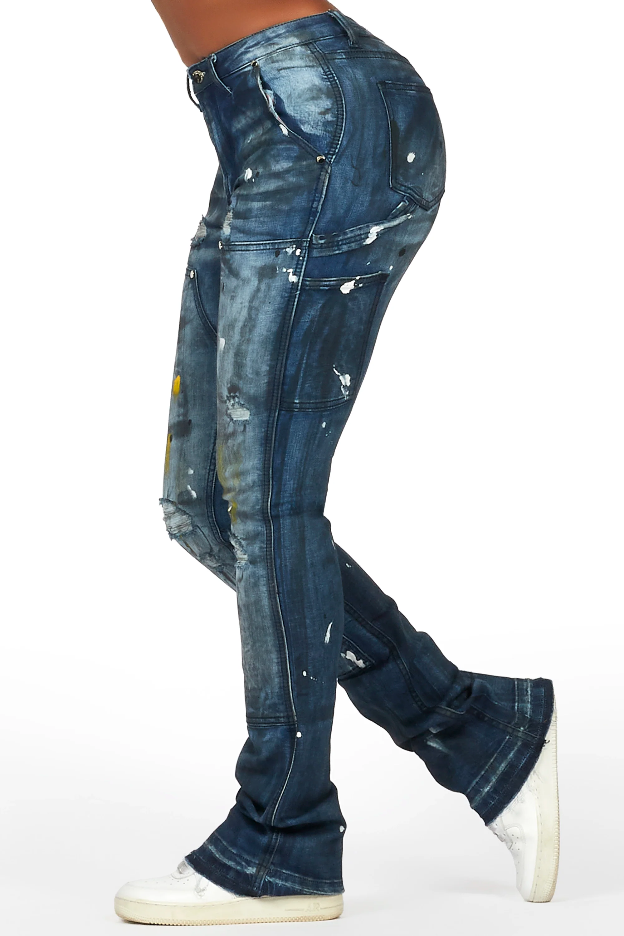 Miesha Light Wash Stacked Flare Jean - Image 4