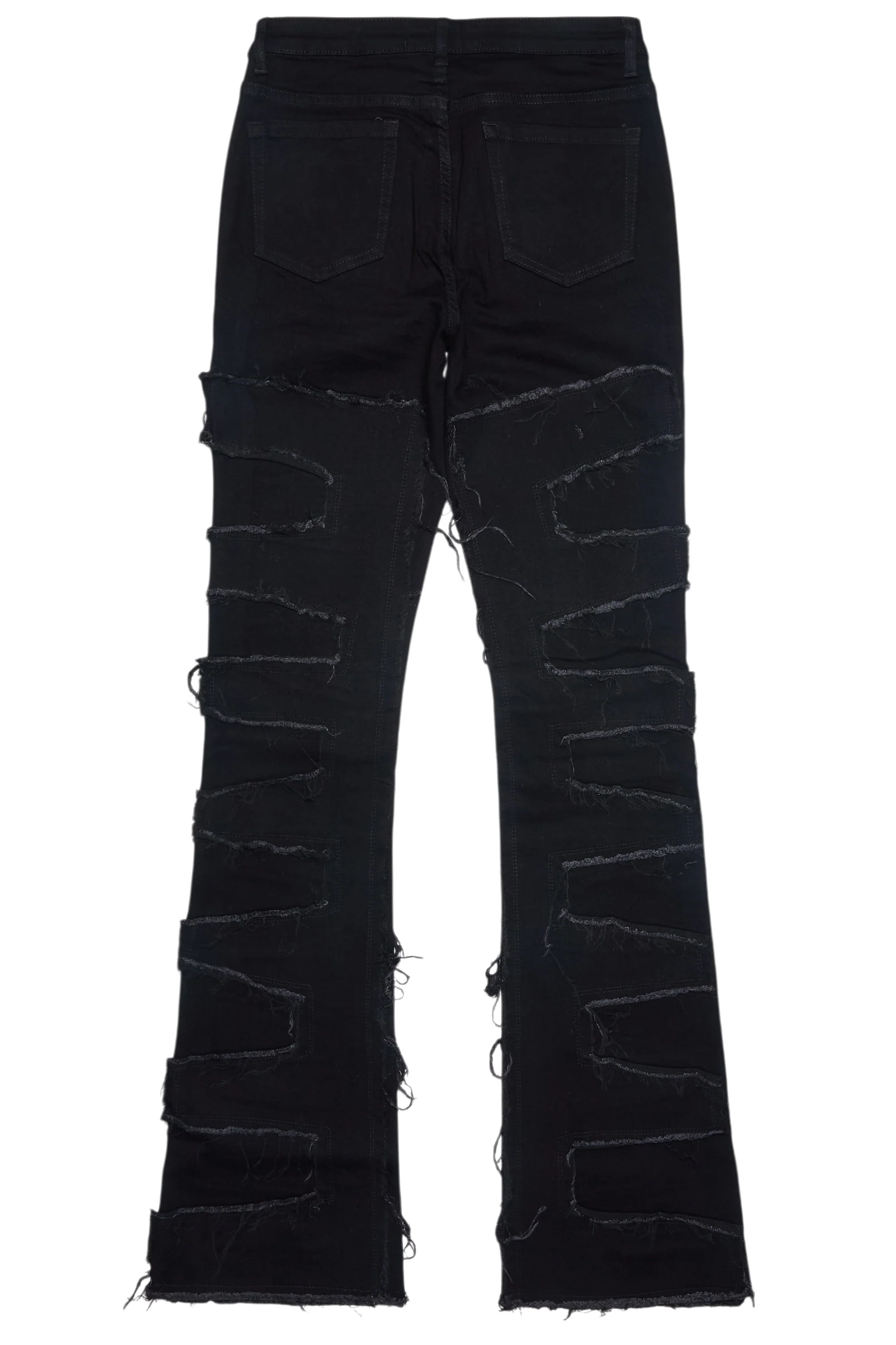 Zariyah Black Rhinestone Stacked Flare Jean - Image 10