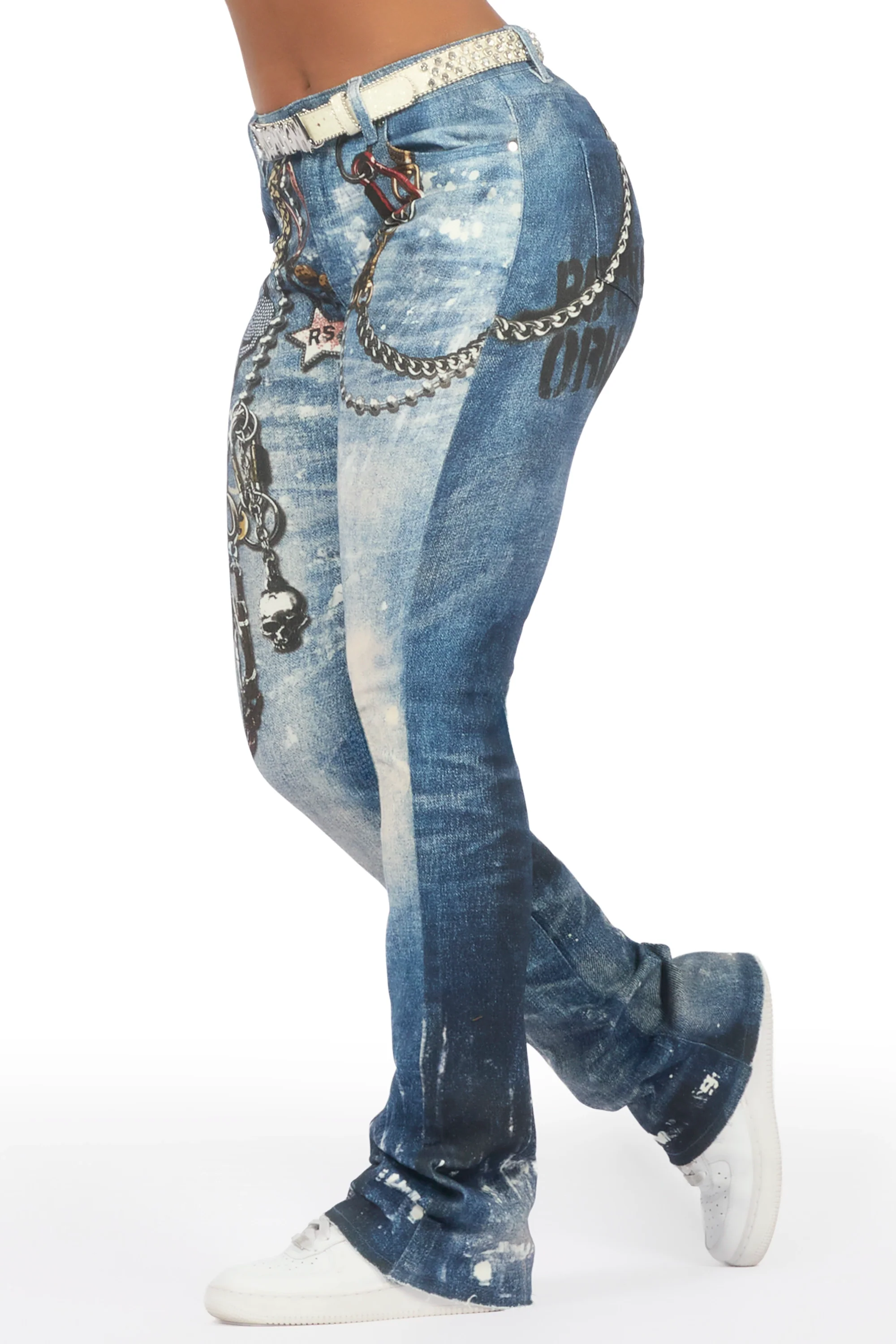 Shanna Med. Wash Stacked Flare Jean - Image 3