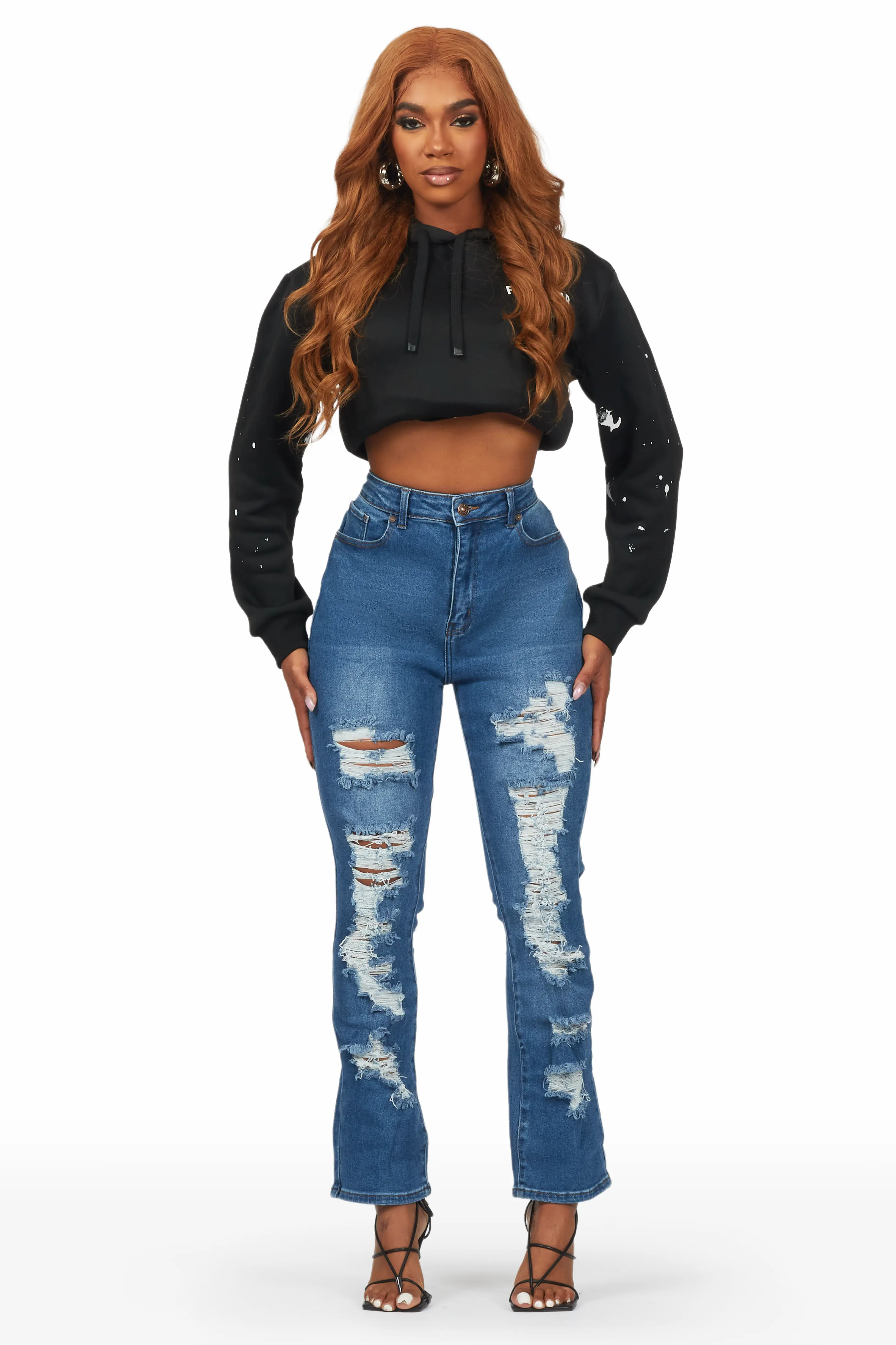 Kaydan Med. Wash Distressed Skinny Jean - Image 2