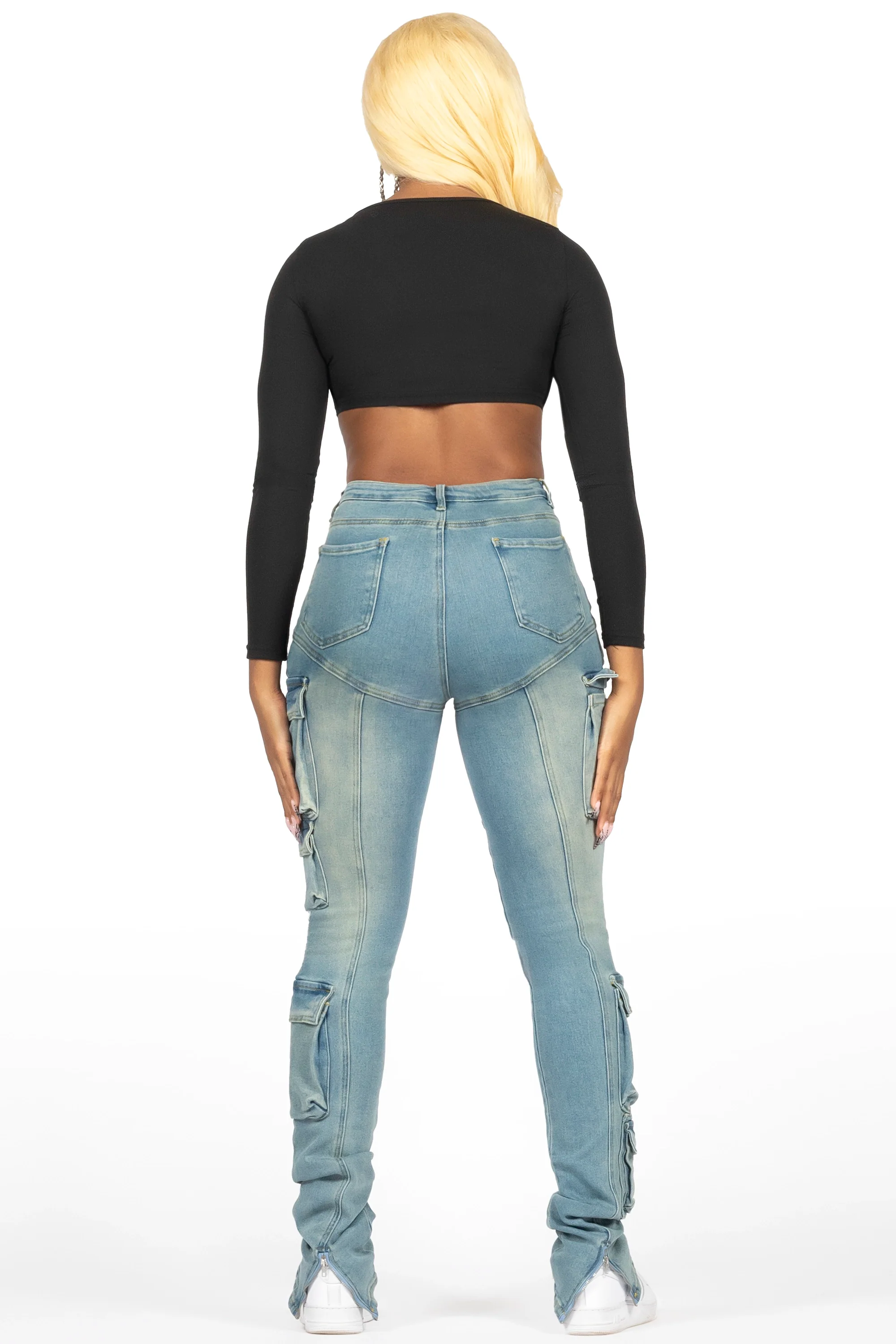 Jaylin Dirty Tint Skinny Stacked Jean - Image 5